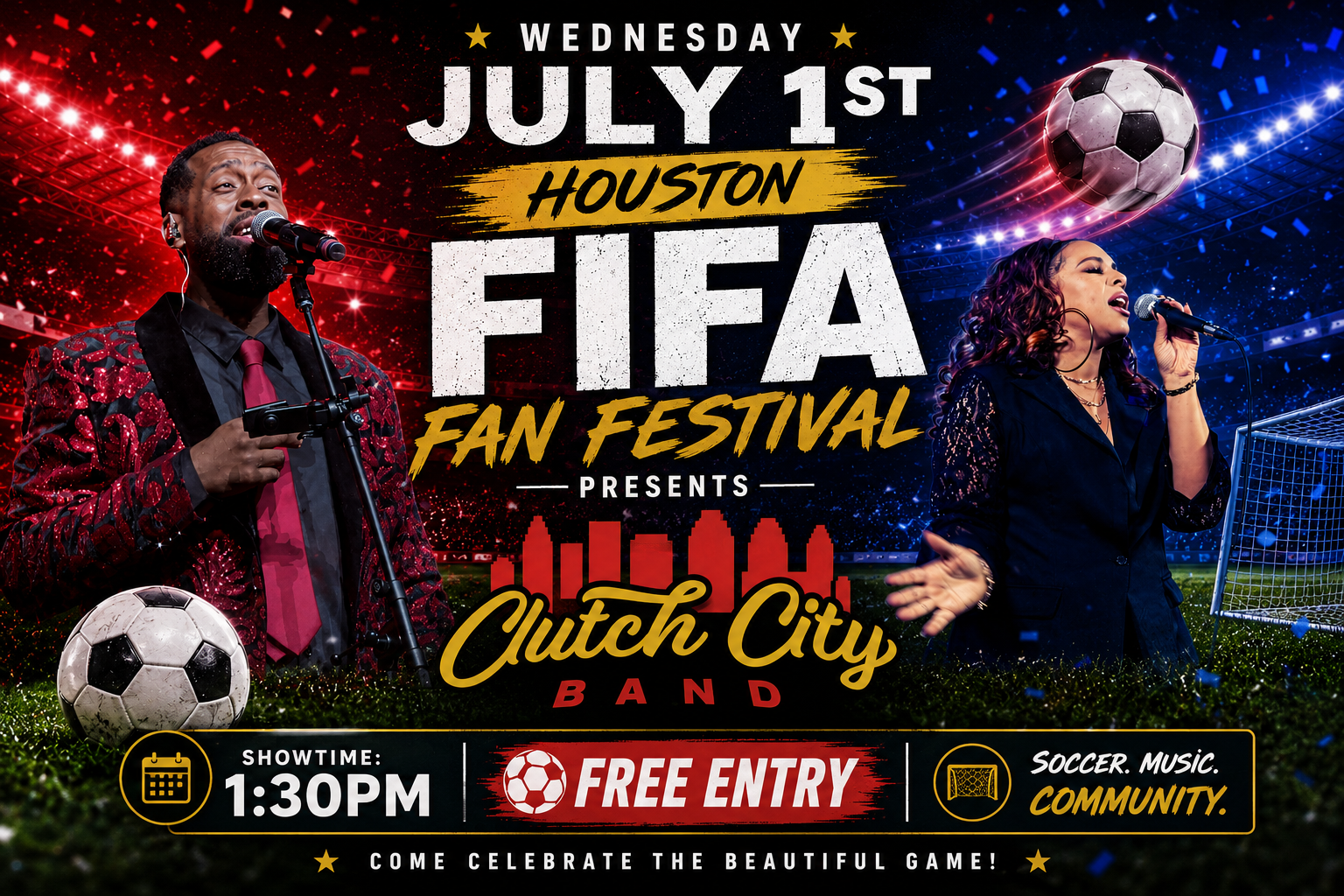 Clutch City Band LIVE at FIFA Fan Festival