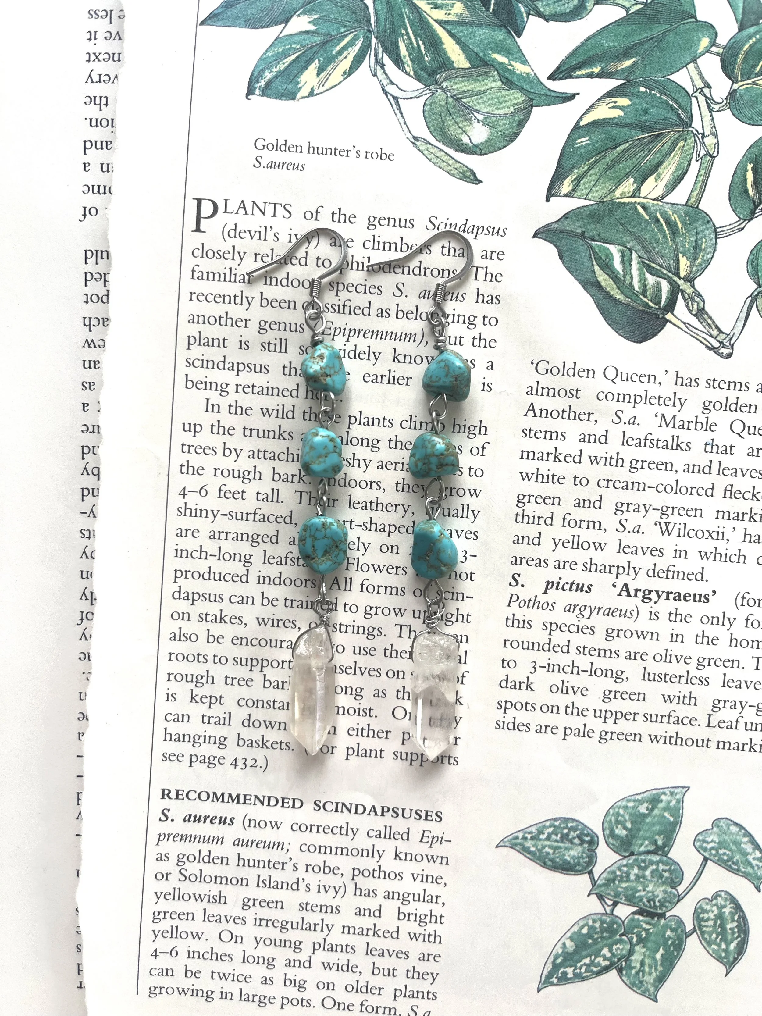 Turquoise & Crystal Quartz Tears