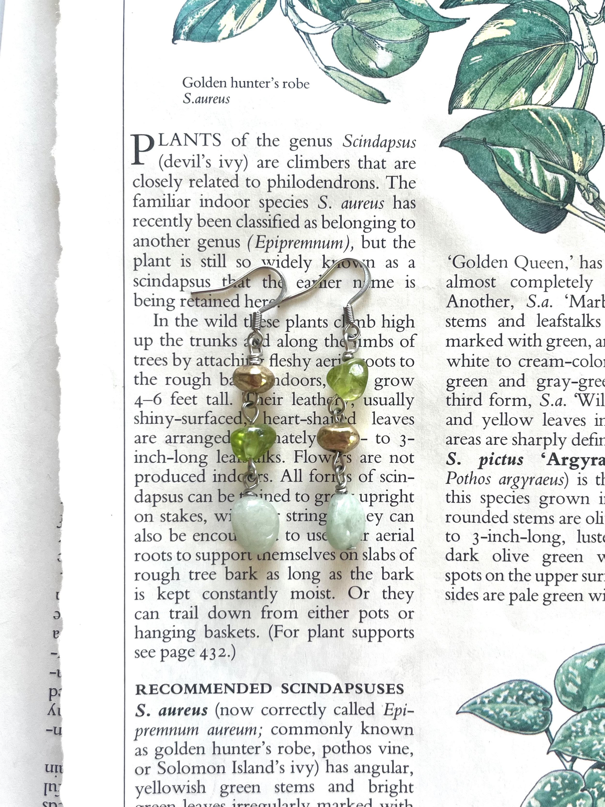 Brass Peridot & Aventurine Tears
