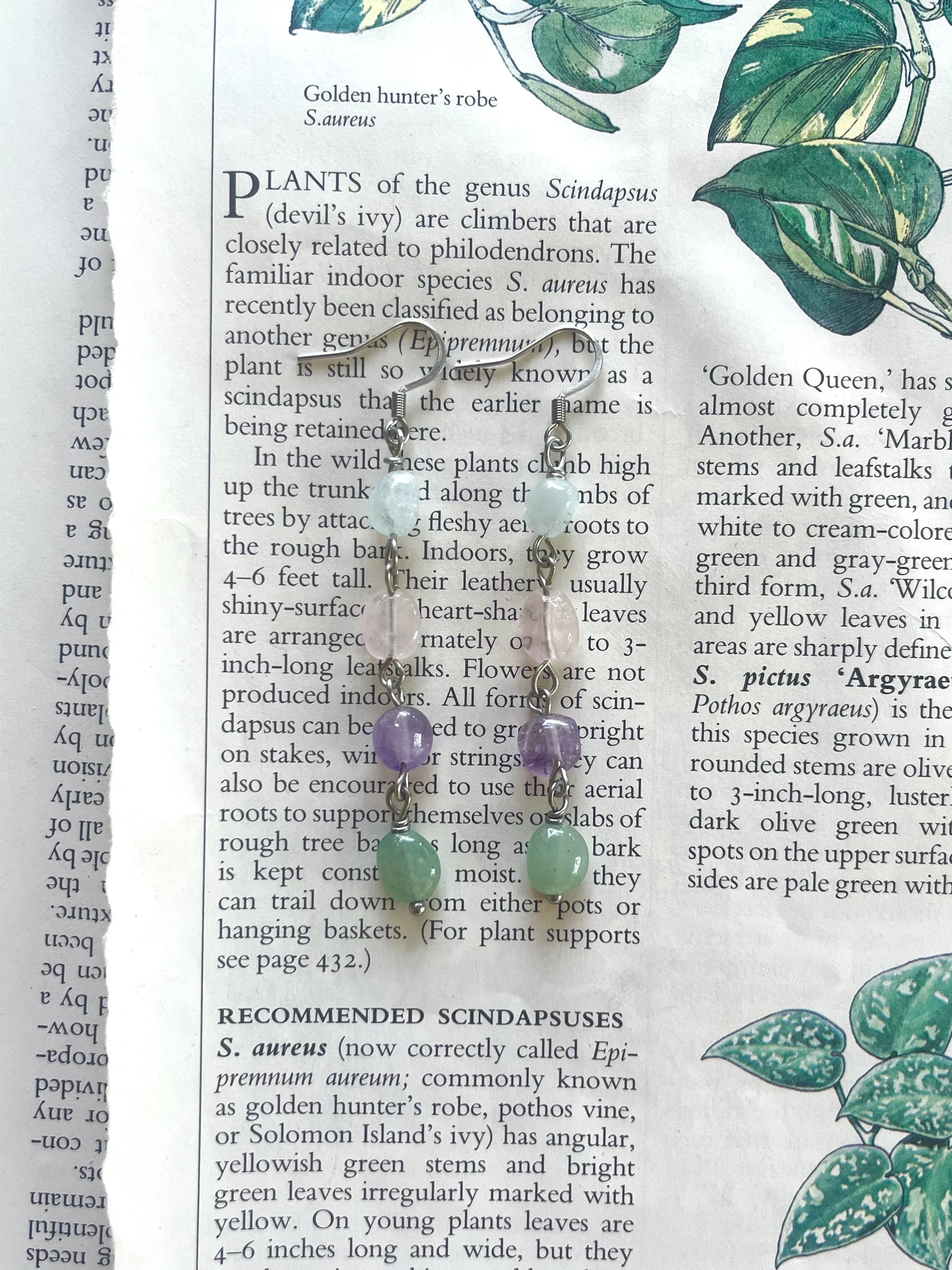 Aquamarine , Rose Quartz,  Amethyst & Aventurine Tears