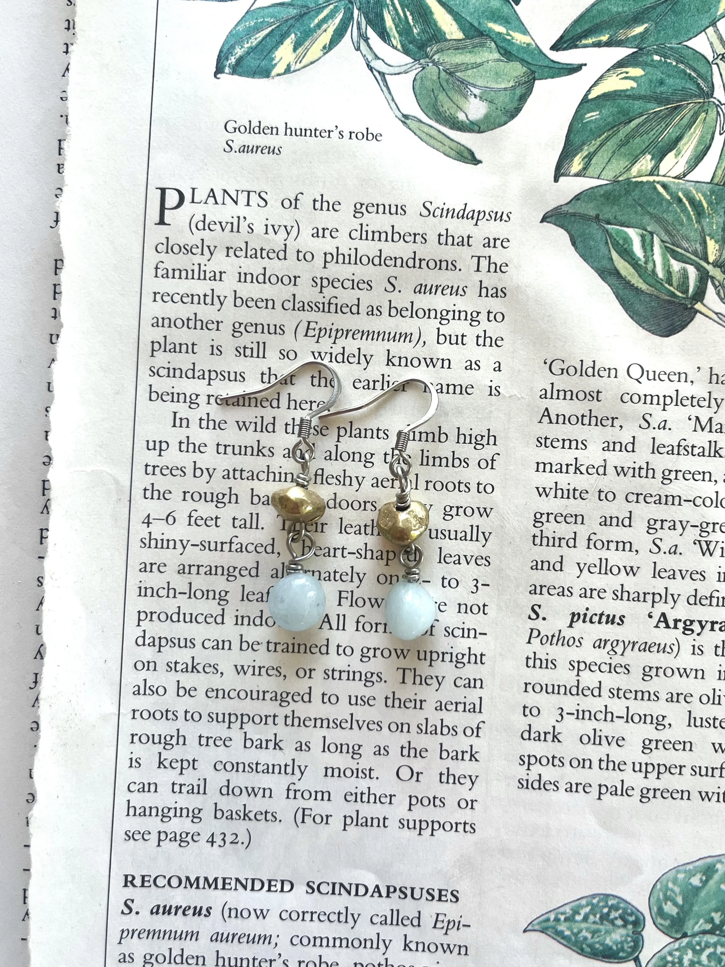 Brass & Aquamarine Baby Tears