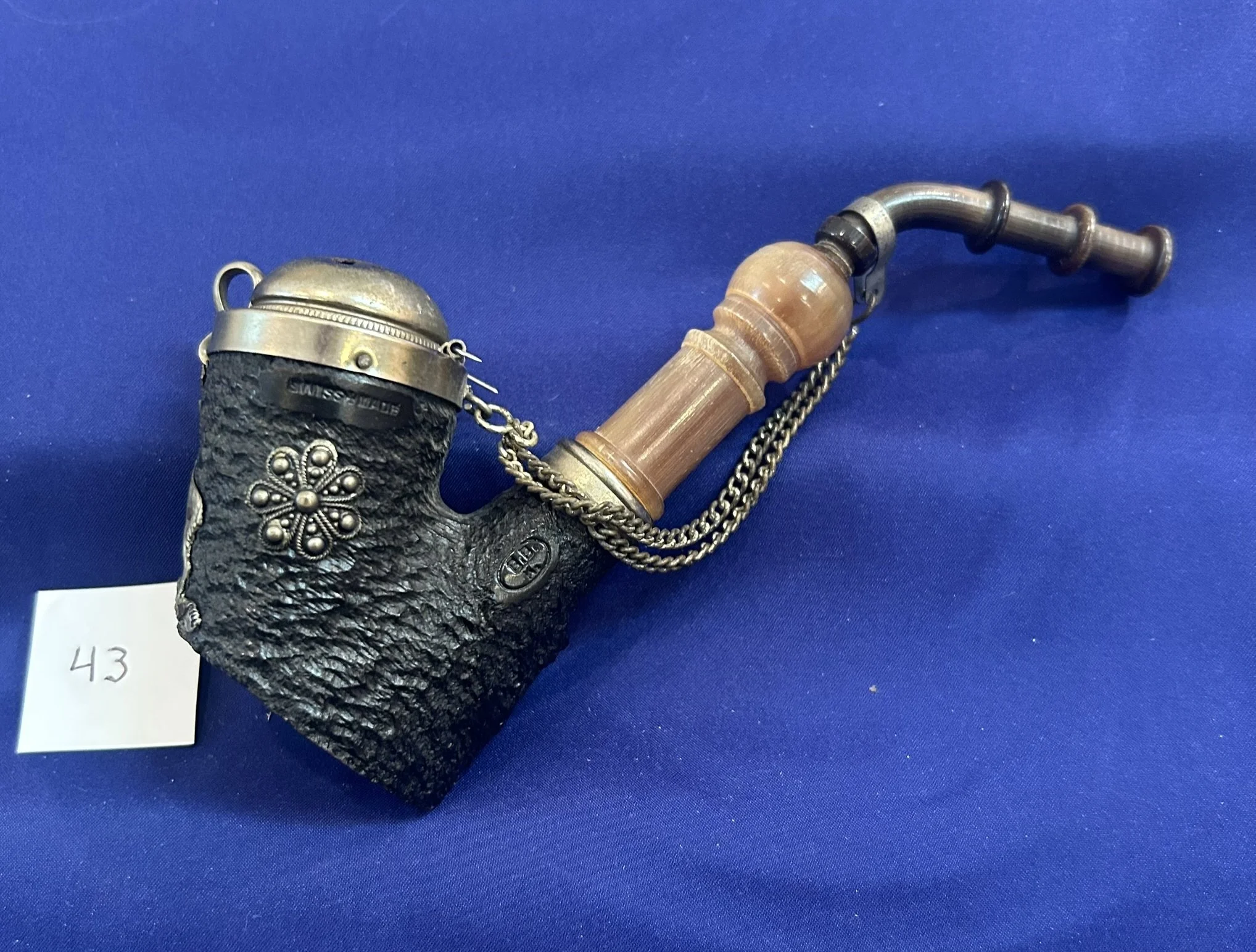 Briar pipe Swiss made Mountaineer smoking pipe vintage