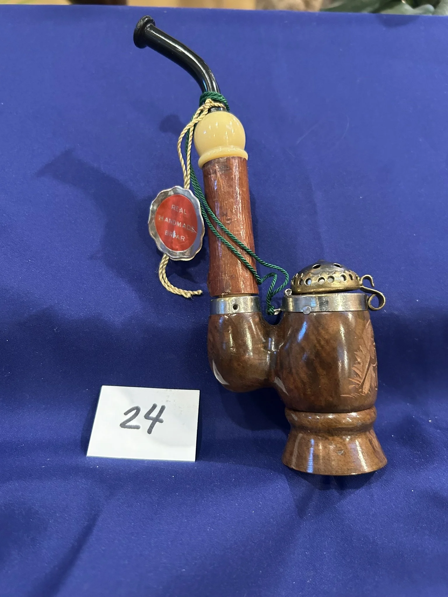 Austrian Mountain smoking pipe Briar wood acrylic stem