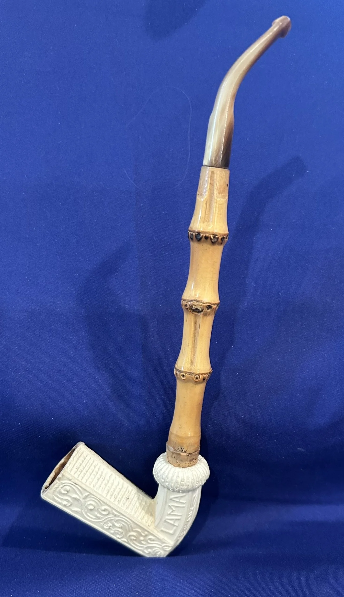 Clay and Bamboo smoking pipe Germany made very lightly usd