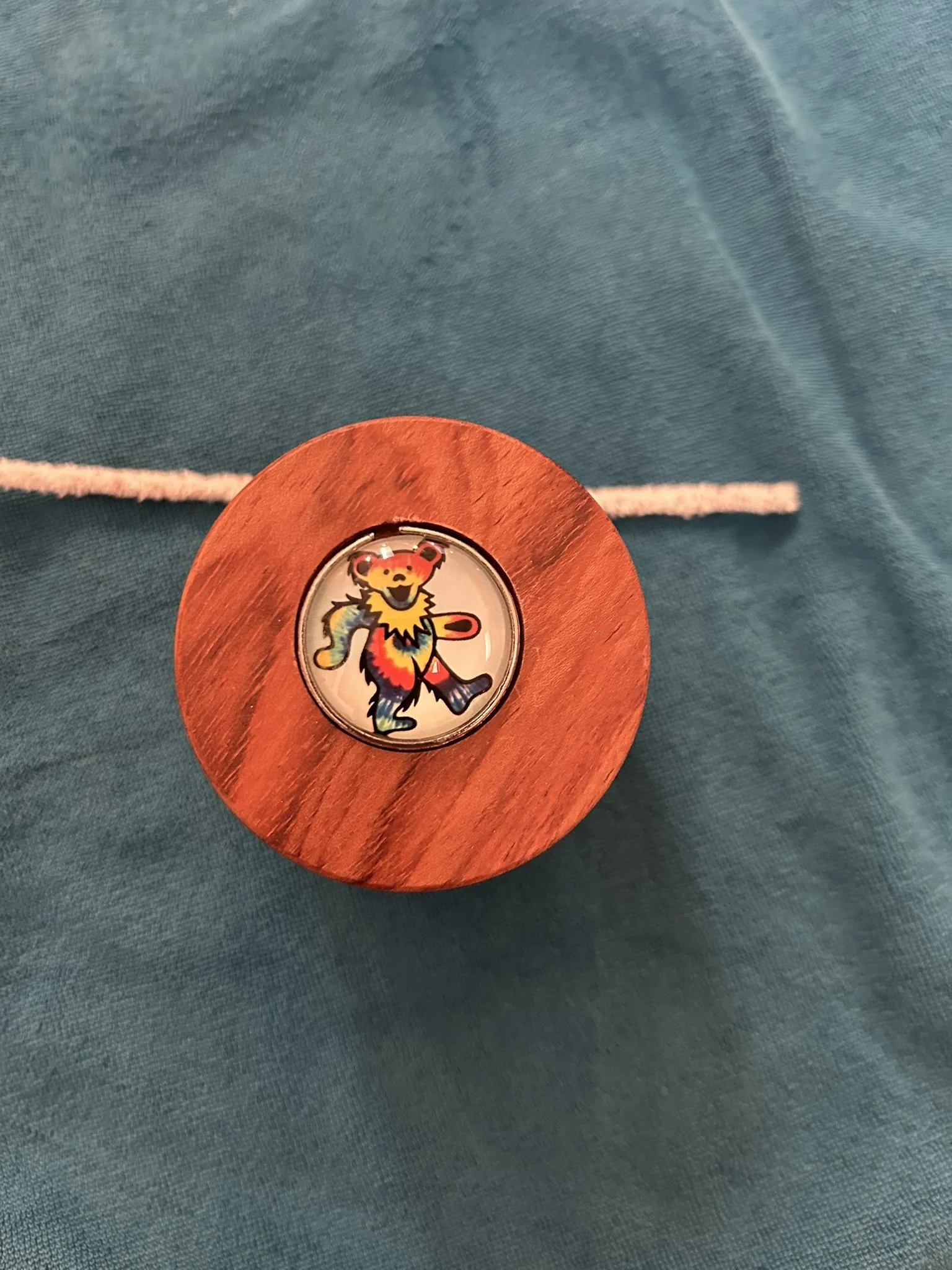 Grateful Deadd inspired Herb Grinder Wood alloy interior  4 part system