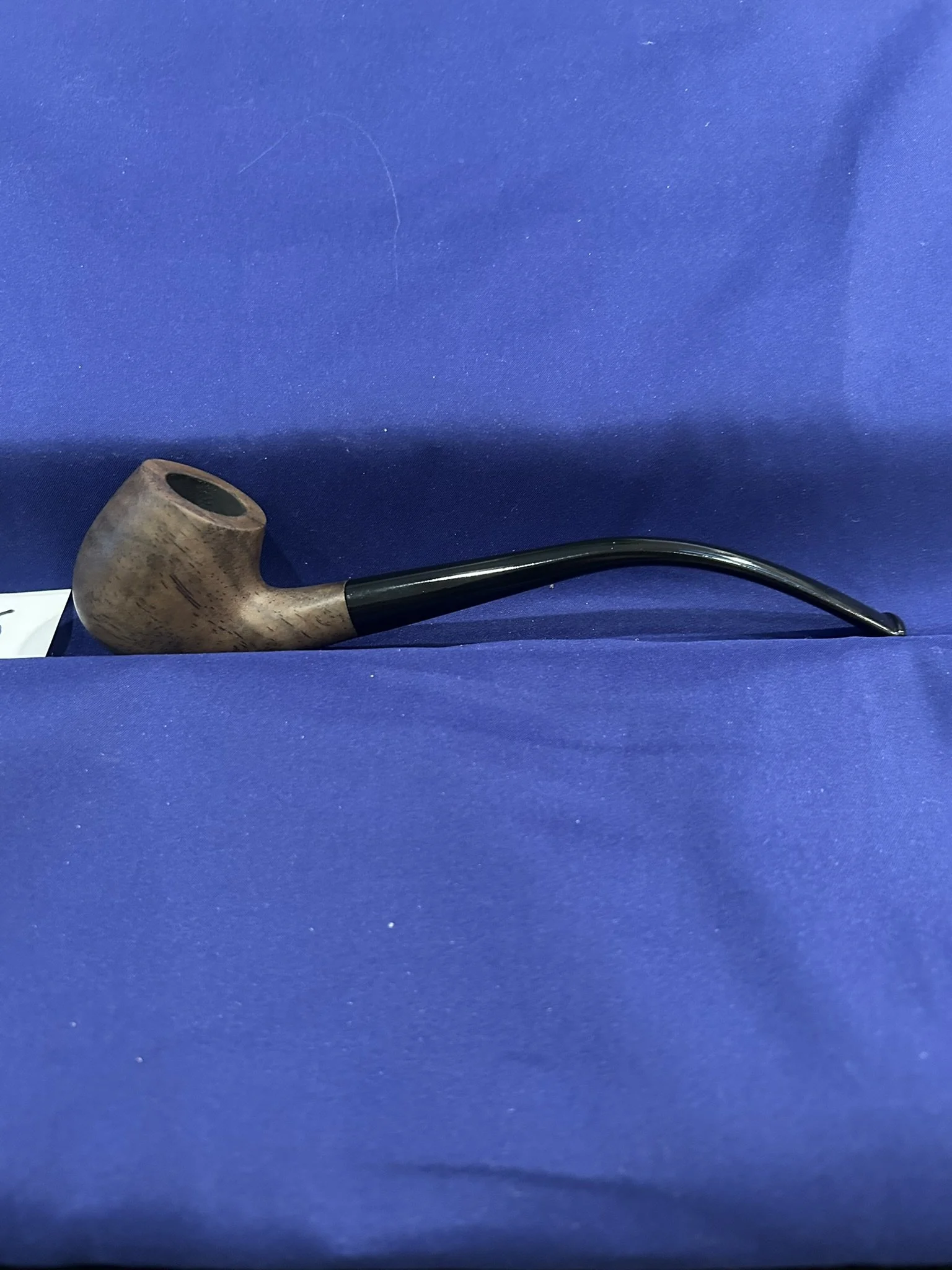 Briar pipe half Curchwarden briar long acrylic stem unused