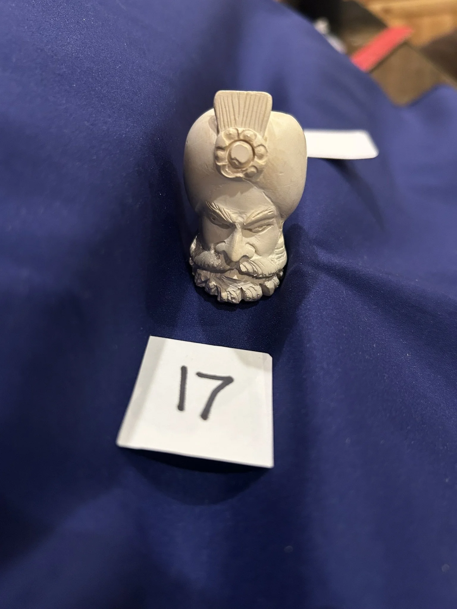 Meerschaum pipe carved Sultan unused