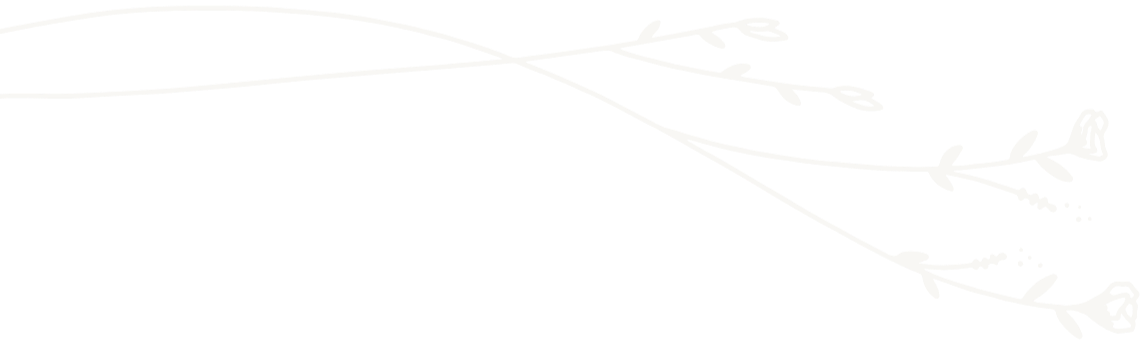 White illustration of two intertwined, vine-like textual elements against a black background.