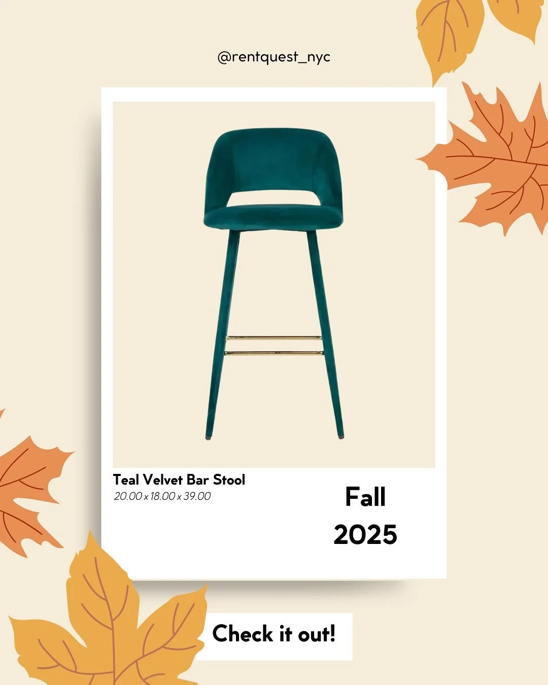✨HIGHLIGHT ITEM OF THE WEEK✨

Add a pop of velvet glam to your next event 🪩 Our teal barstools bring comfort, color, and style that set the scene beautifully. 💙

HOW TO BOOK WITH US ✍️
Submit a WISHLIST on our website and we&rsquo;ll get back to yo