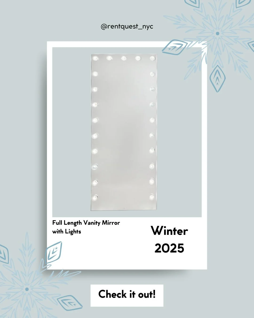 Mirror, mirror&hellip; but make it event-ready✨💡🪞

Good lighting changes everything, and our Full-Length Vanity mirror ensures that you get your moment. 

Fully customizable with any logo or phrase of your choosing! The Fully-Length Vanity mirror g