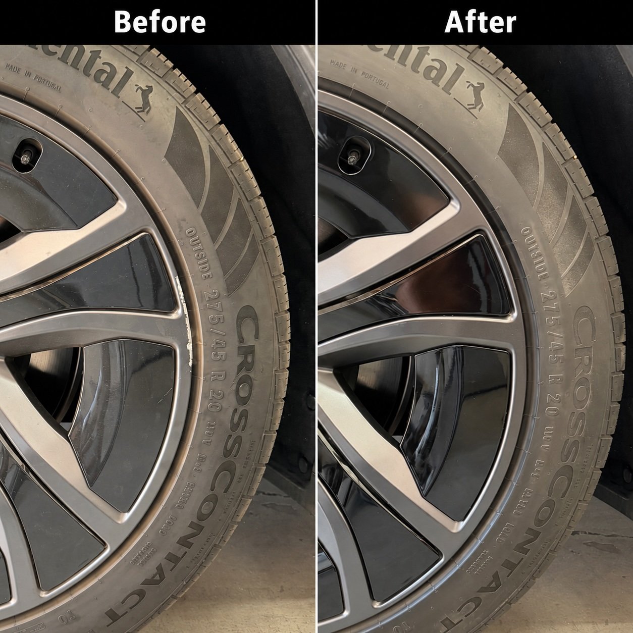 before and after tesla wheel repair
