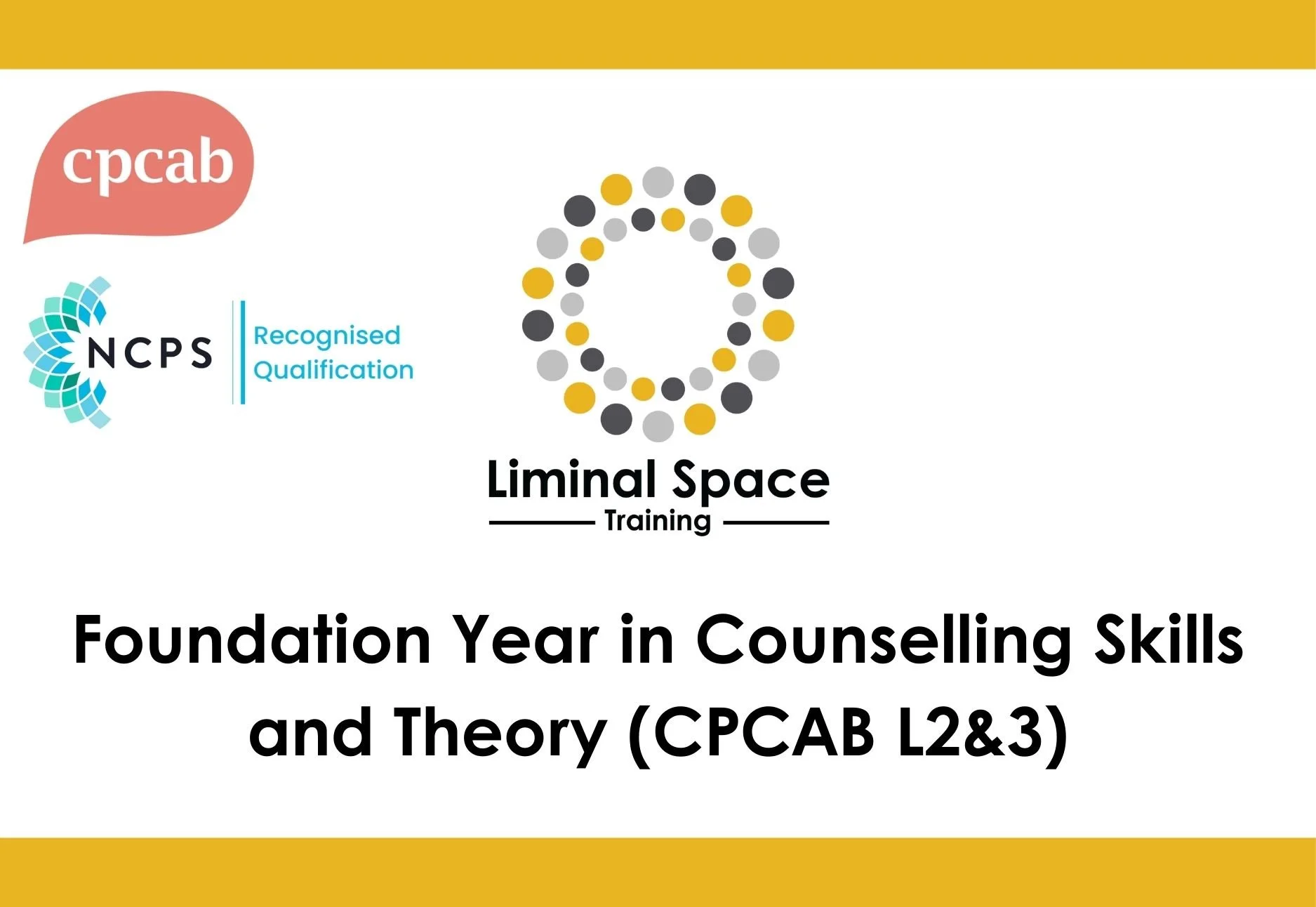 Foundation Year in Counselling Skills and Theory     (CPCAB L2-3)