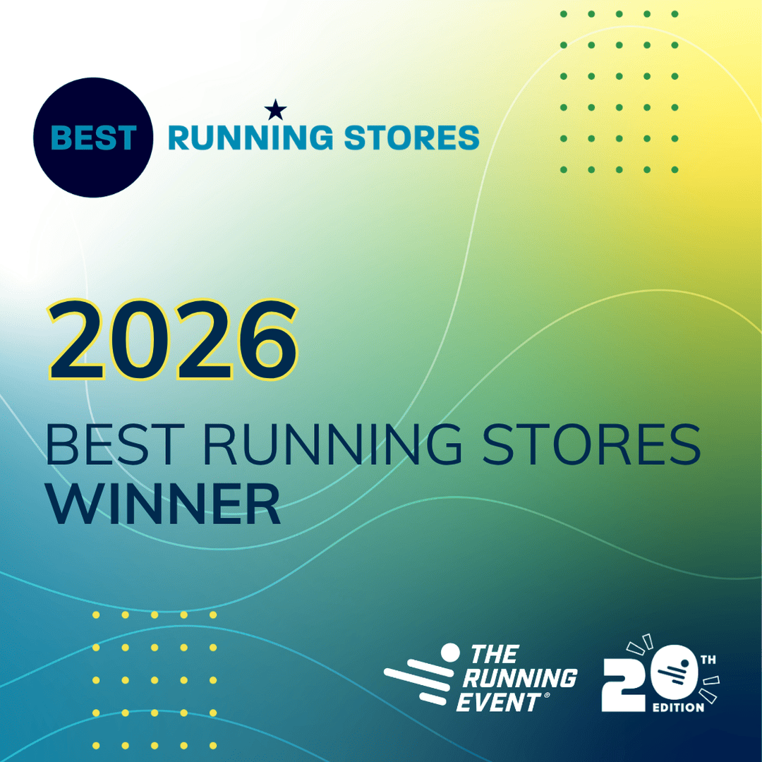 Running Niche 2026 Best Running Stores in America winner badge from The Running Event