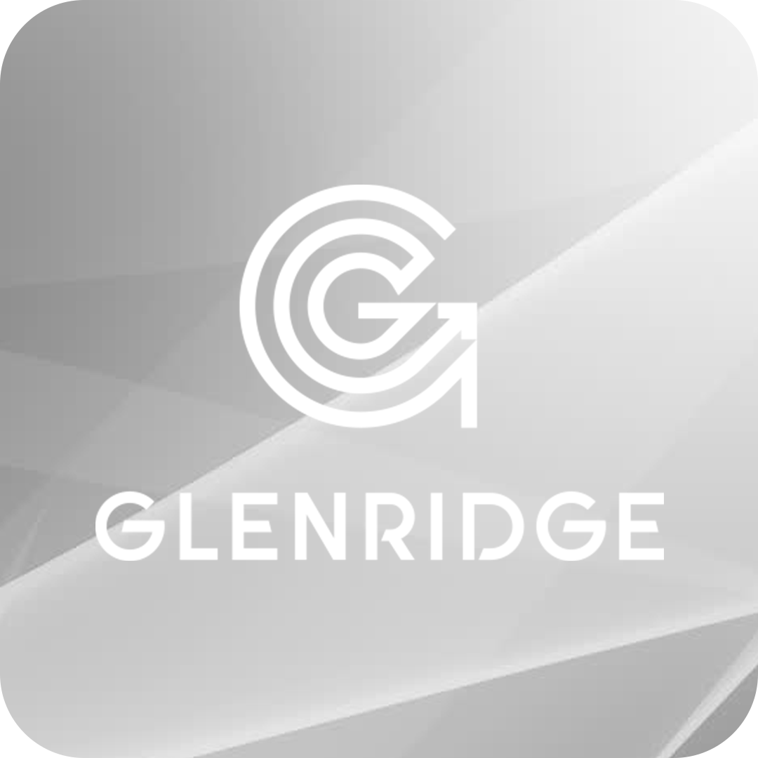 Glenridge logo with a stylized 'G' and 'C' in white on a gray geometric background.