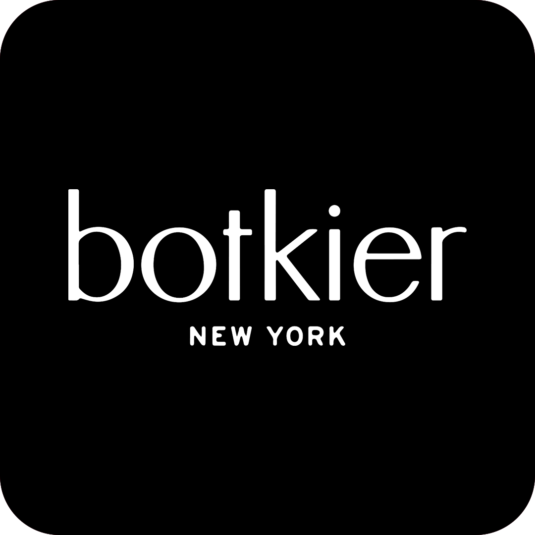 Black background with the white text 'botkier' and smaller text 'NEW YORK' beneath it.