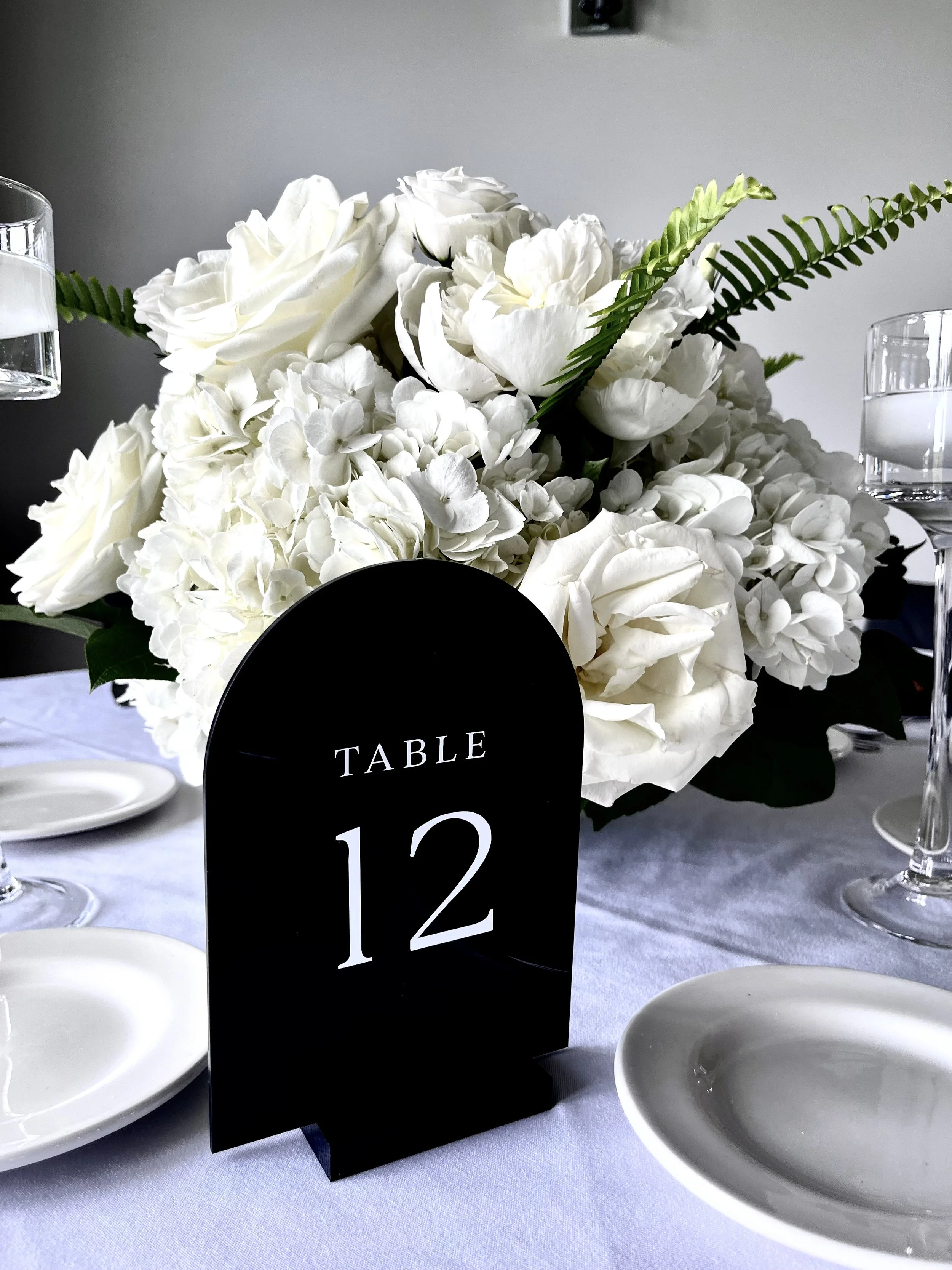 Black Table Numbers