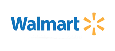 Walmart logo with blue text and yellow spark symbol.