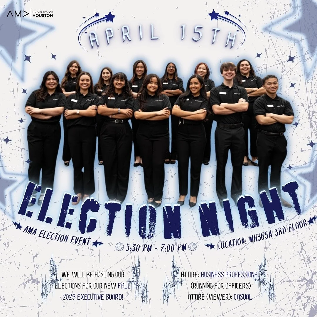 It&rsquo;s that time of the semester fAMAly!! 🙌 This Tuesday we will be hosting our election night! Come and find out who will potentially be part of the Fall 2025 Executive Board 👀

📍 MH 365A 3rd Floor
⏰ 5:30 PM - 7:00 PM
👔 Business Professional