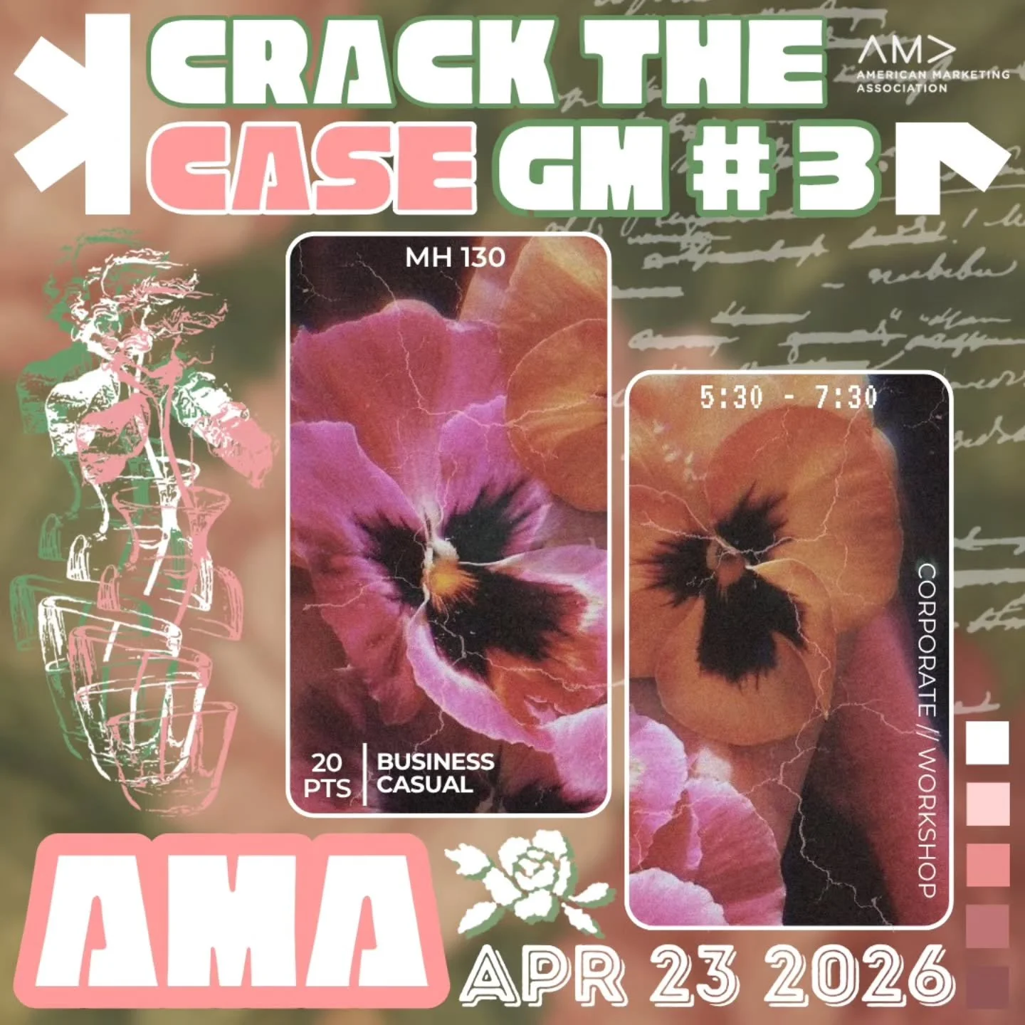 Hey fAMALy 🕵️&zwj;♂️
Think you can crack the case?
You&rsquo;ll be given a live case, work in teams to create a strategy, and pitch your idea head to head with others 👀
Only the best solution stands out 🎤
📅 April 23, 2026
⏰ 5:30-7:30 PM
📍 MH 130