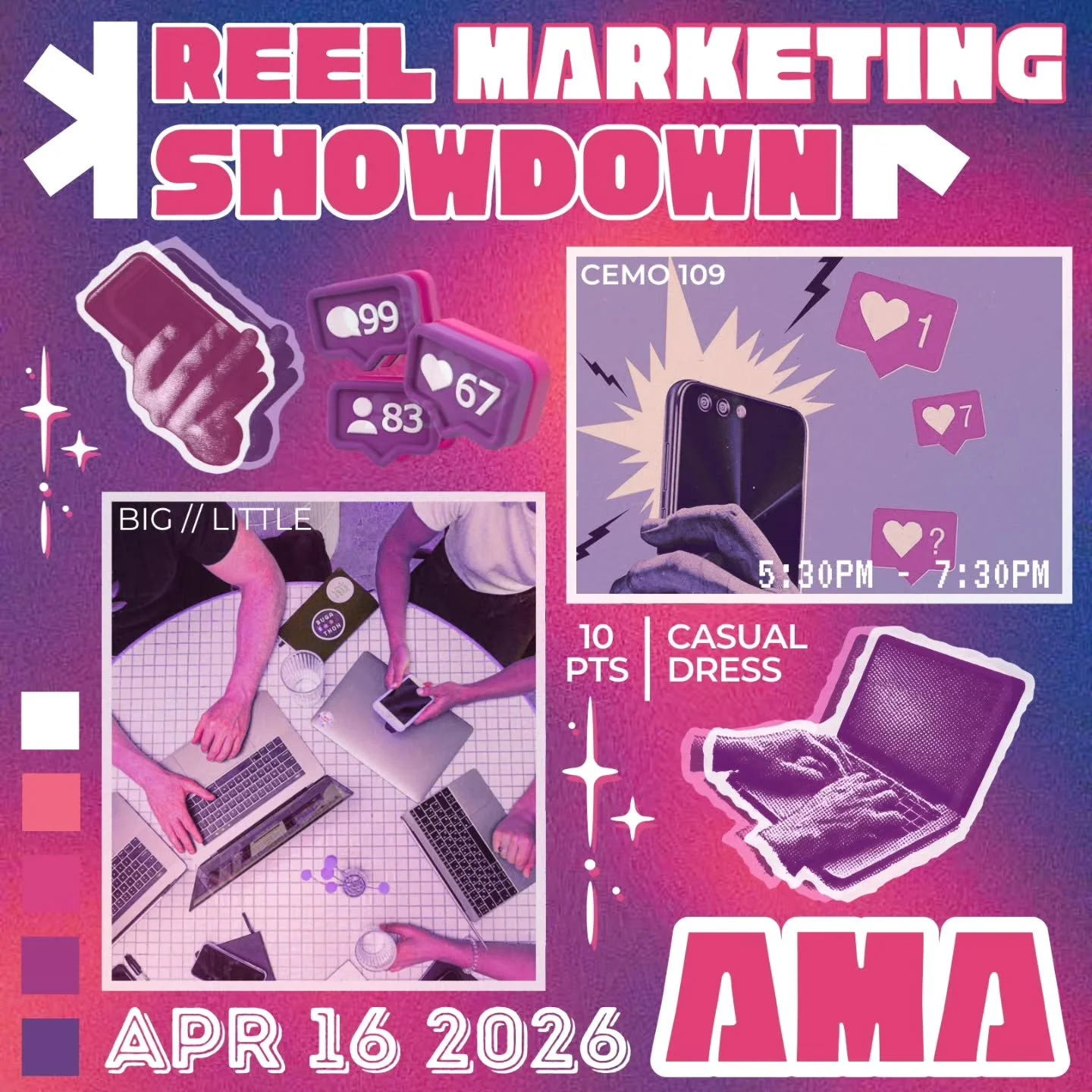 Hey fAMALy 🎬
Calling all Big &amp; Little teams!!
Get ready for our Reel Marketing Showdown
You&rsquo;ll be given a random object and your job is to turn it into a product worth buying 👀
Film, edit, and pitch your idea through a short-form reel!!
B