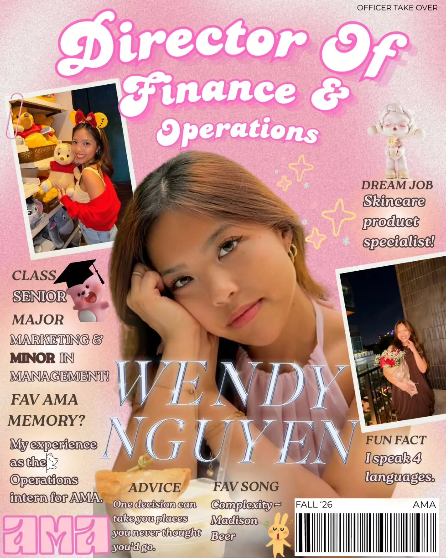 Hey fAMAly! ❤️

Introducing our Director of Finance &amp; Operations, Wendy Nguyen! 🤗✨️

Hope y'all enjoyed her takeover and got to learn a little more about her! ✨️🫶