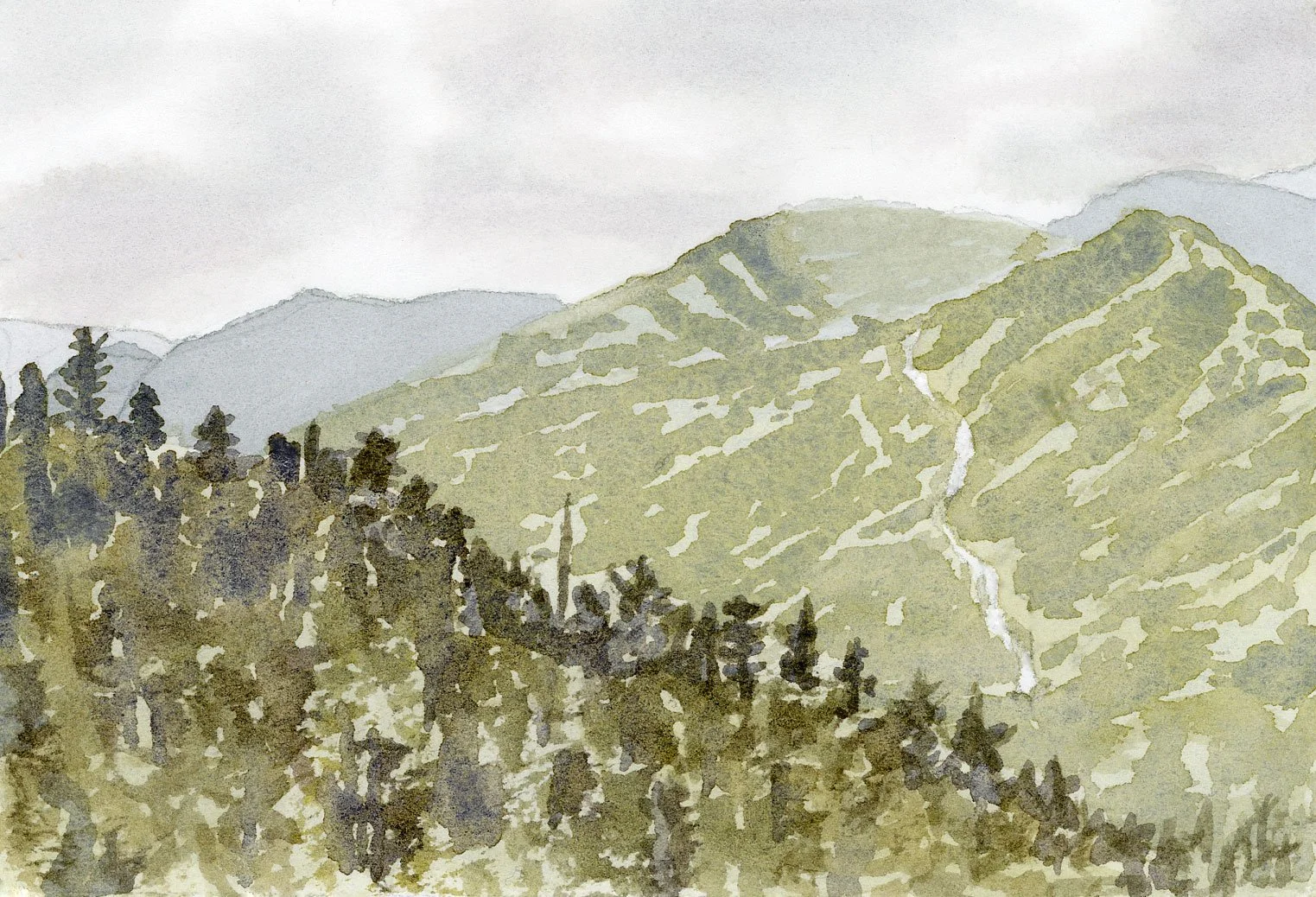 Mountain Trail-Nostalgia Collection Fine Art PRINT