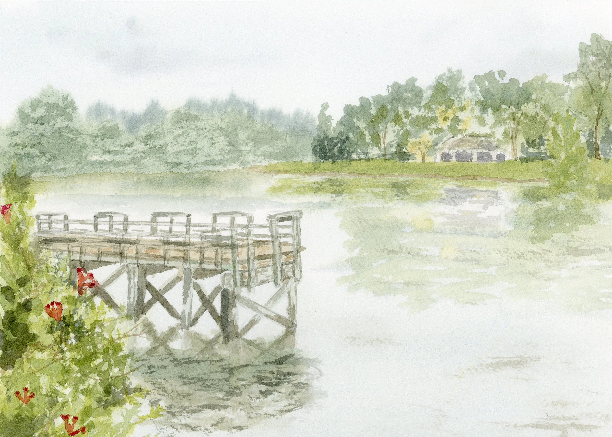 Warrior's Path Dock-Giclée Fine Art PRINT