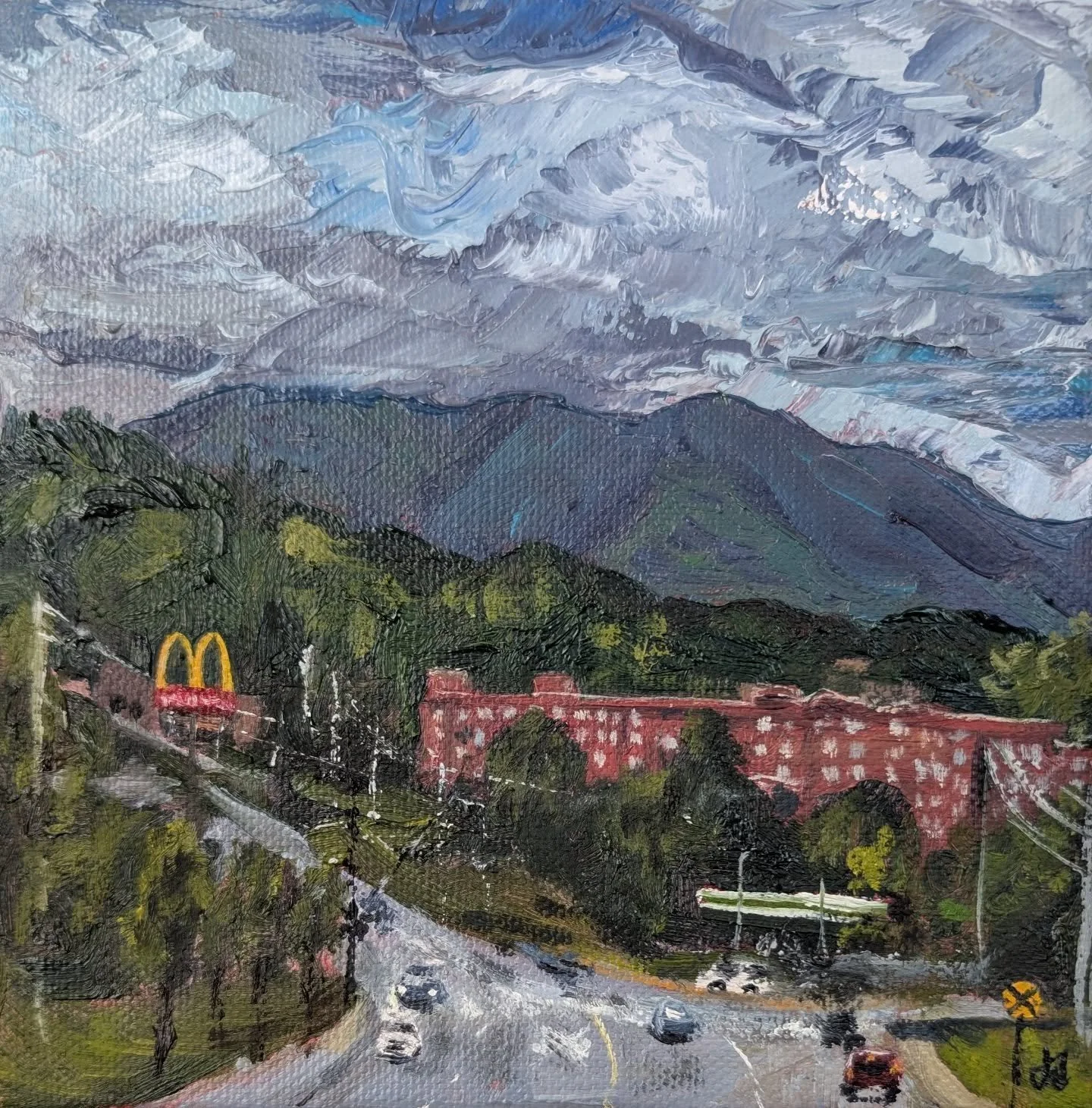 Oil on Canvas. 6x6".