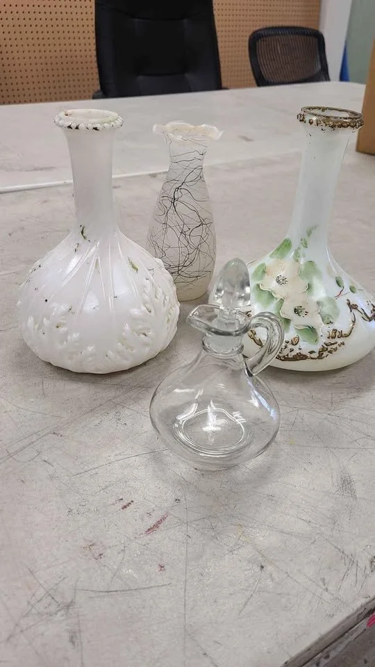 Small Clear Glass Decanter / Pitcher with stopper