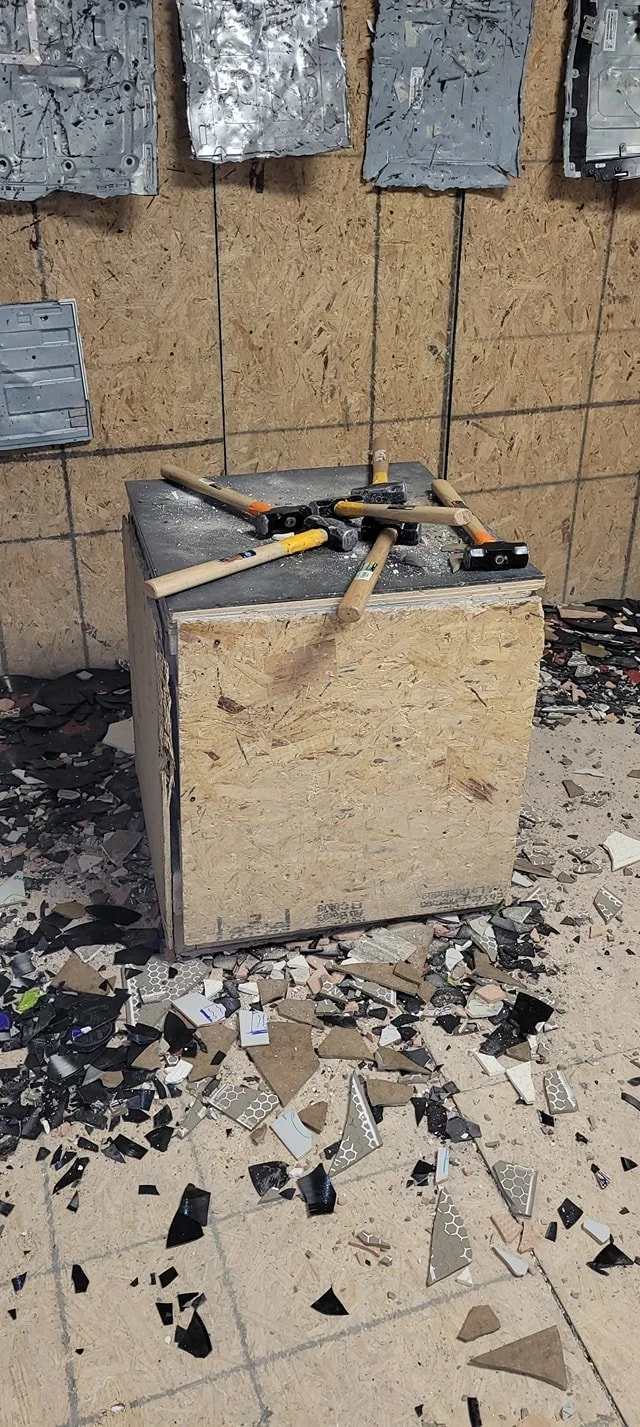 hammers on break table January 2025.jpg