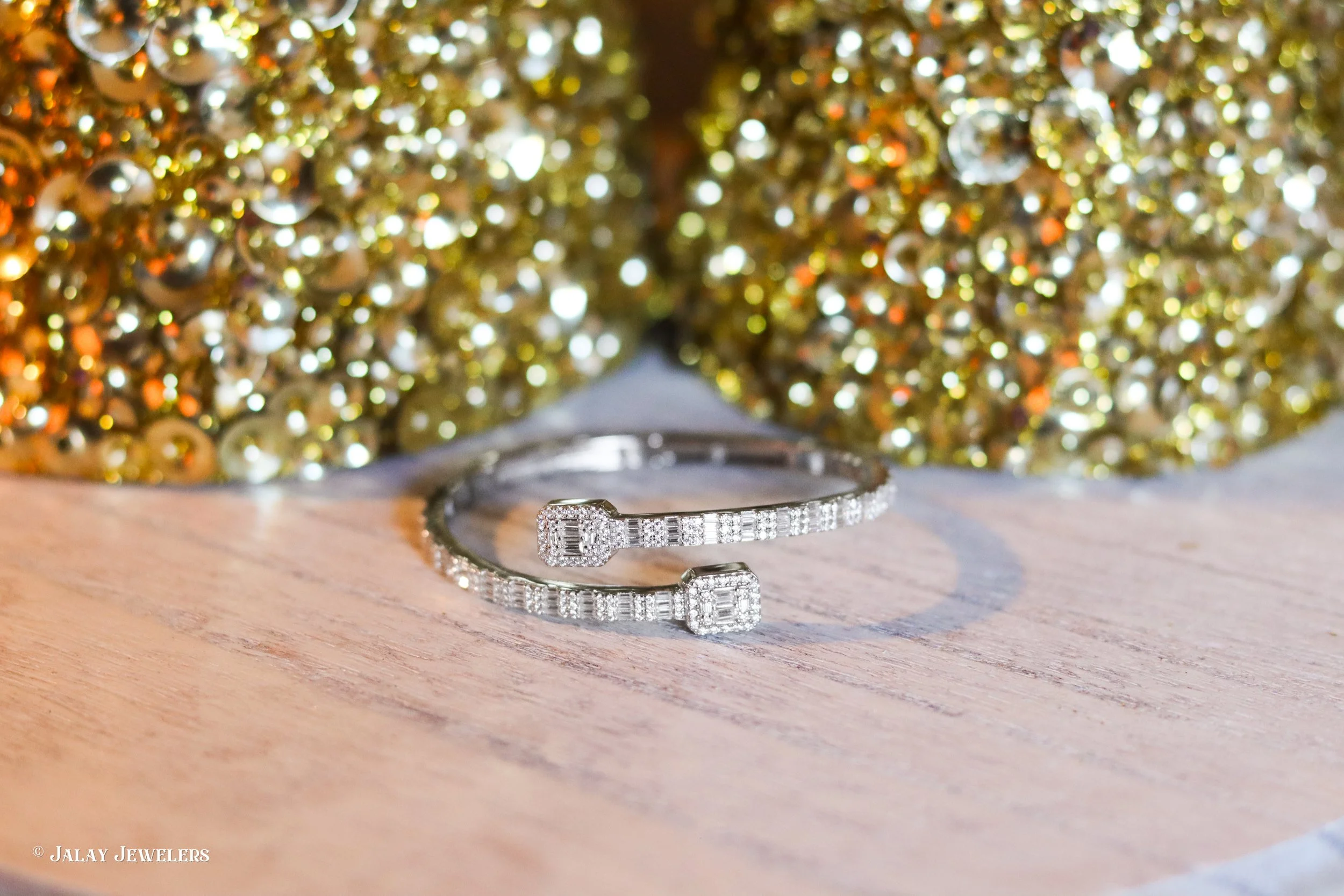 Moissanite Bangle Bracelet- 925 Sterling Silver