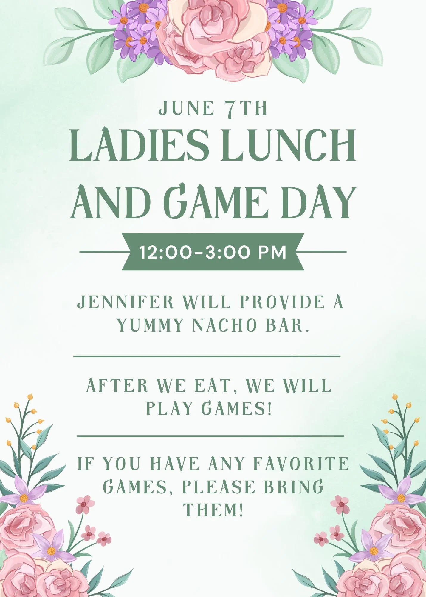 Ladies Lunch and Game Day