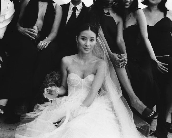 Some stunning looks from our beautiful bride Danielle and Andrew with his groomsmen. 

D&amp;A&rsquo;s wedding at Villa Bettoni embraced contrasts: the romantic setting of Lake Garda, the bold sculptural florals, the modern black-tie dress code, and 