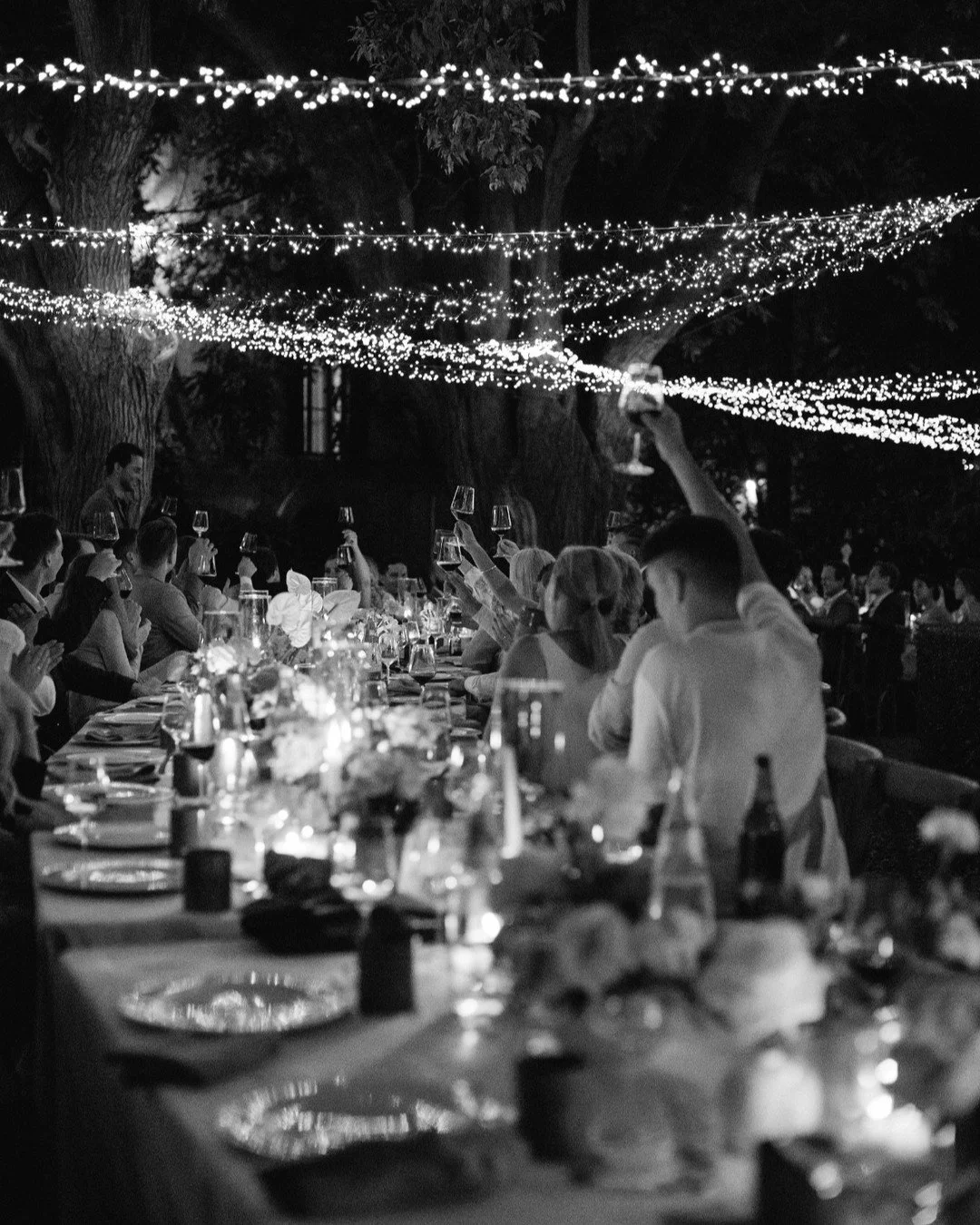 A lively summer night under endless lights. E&amp;M&rsquo;s Italian wedding brought everyone to the table &mdash; literally &mdash; with the most magical tablescape, heartfelt toasts and that signature Italy energy we&rsquo;ll never forget.

Planning
