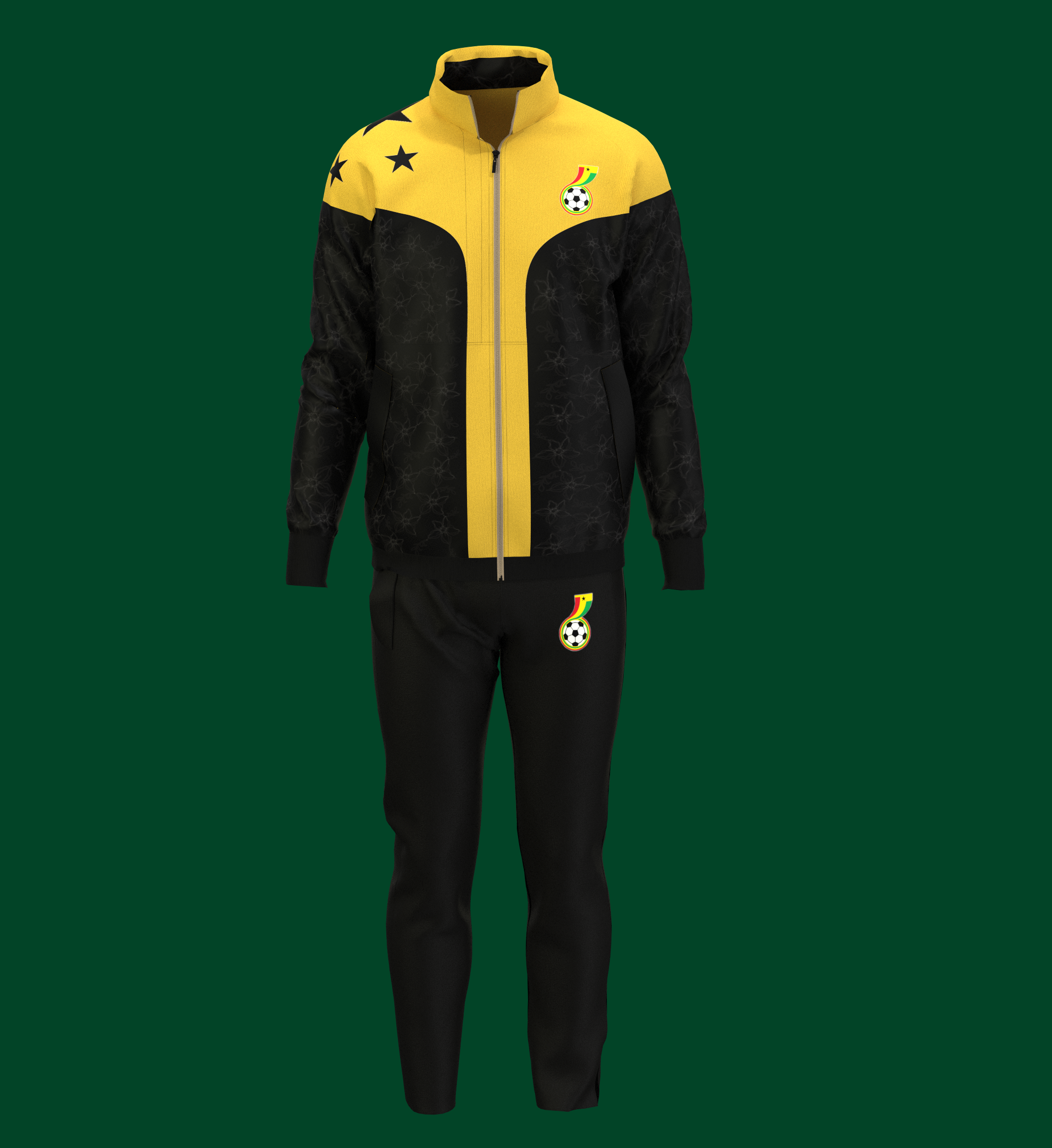 2026 WORLD CUP - GHANA PRE-GAME WARMUP JACKET ( Freelance Techpack designed for self).