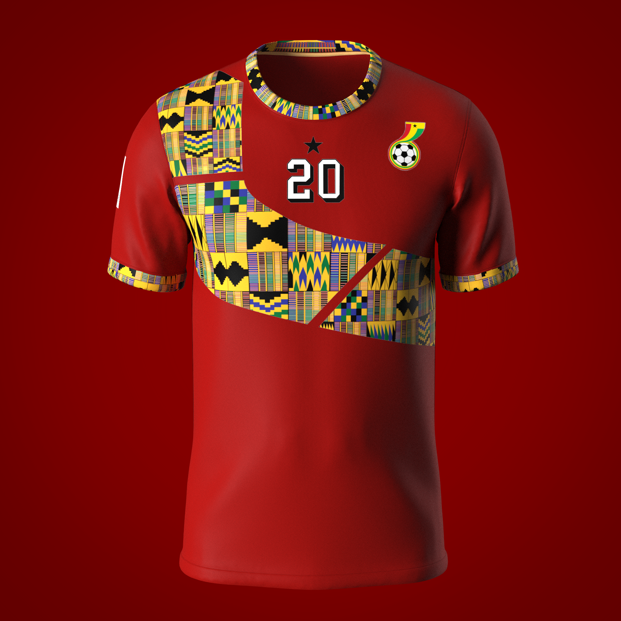 2026 WORLD CUP - GHANA HOME KIT ( Freelance Techpack designed for self).
