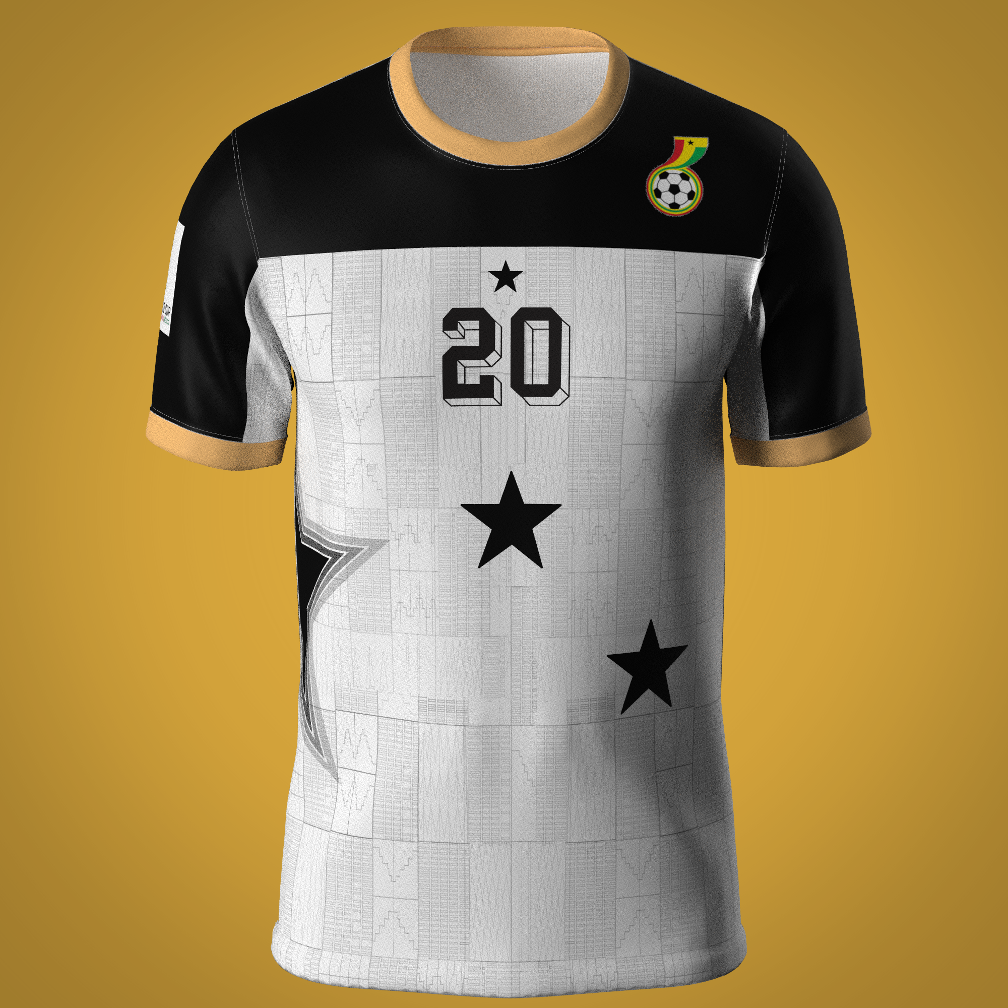 2026 WORLD CUP - GHANA AWAY KIT ( Freelance Techpack designed for self).