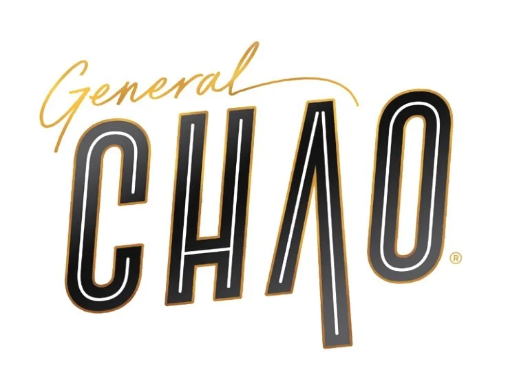 Logo with the text 'General CHAOS' in stylized, bold letters, with a script 'General' above it.