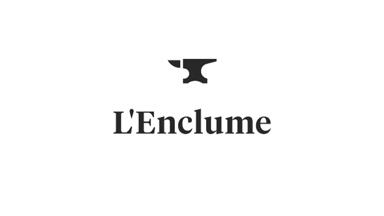 L'Enclume logo featuring an anvil icon above the restaurant name.
