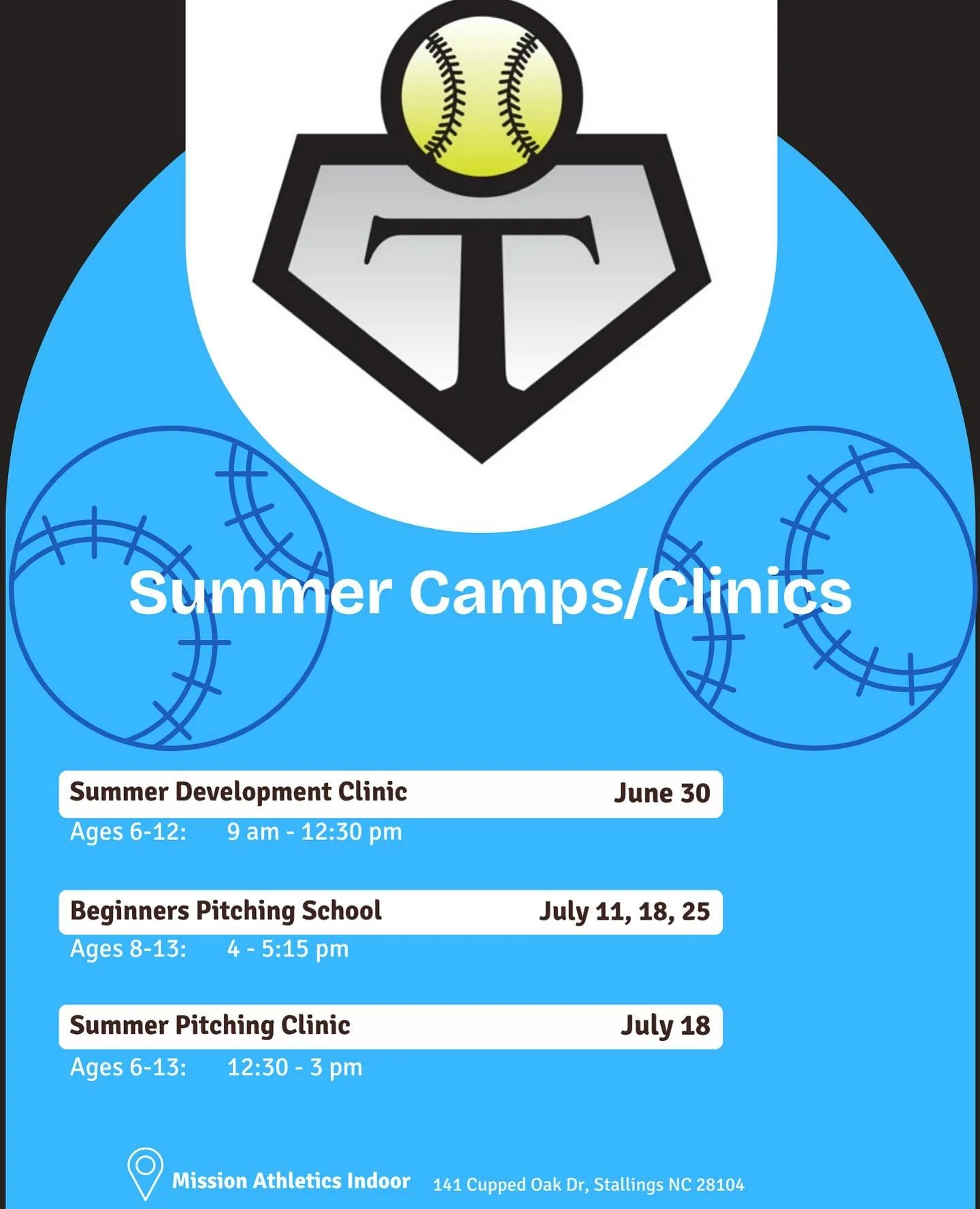 Summer Camps/Clinics are posted! 3 great opportunities to get in some work and improve your game. Check the link in bio for more info and registration!