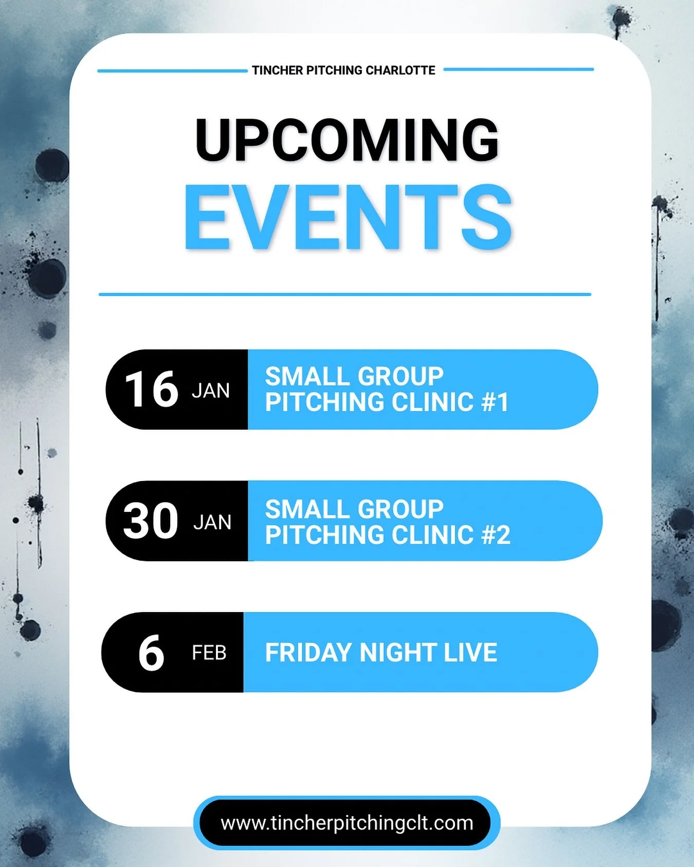 Check the website for more info on our upcoming events this month!