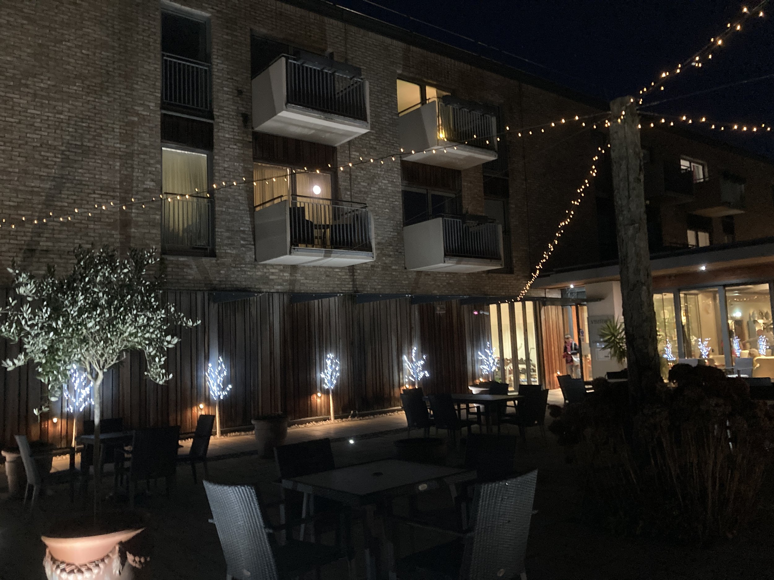 “Courtyard Glow” — Sue Warren