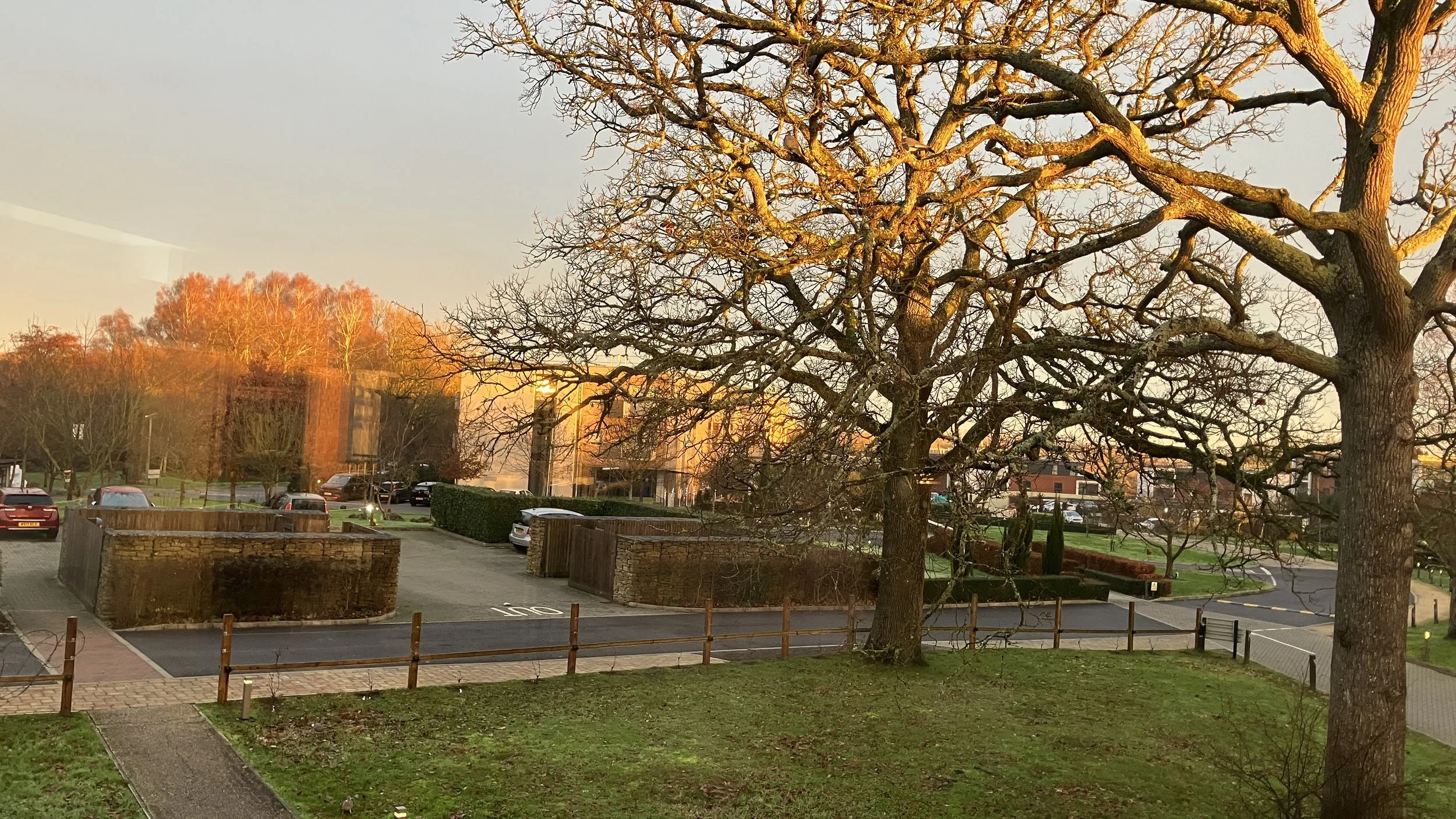 Norman – Village Square in Winter Light