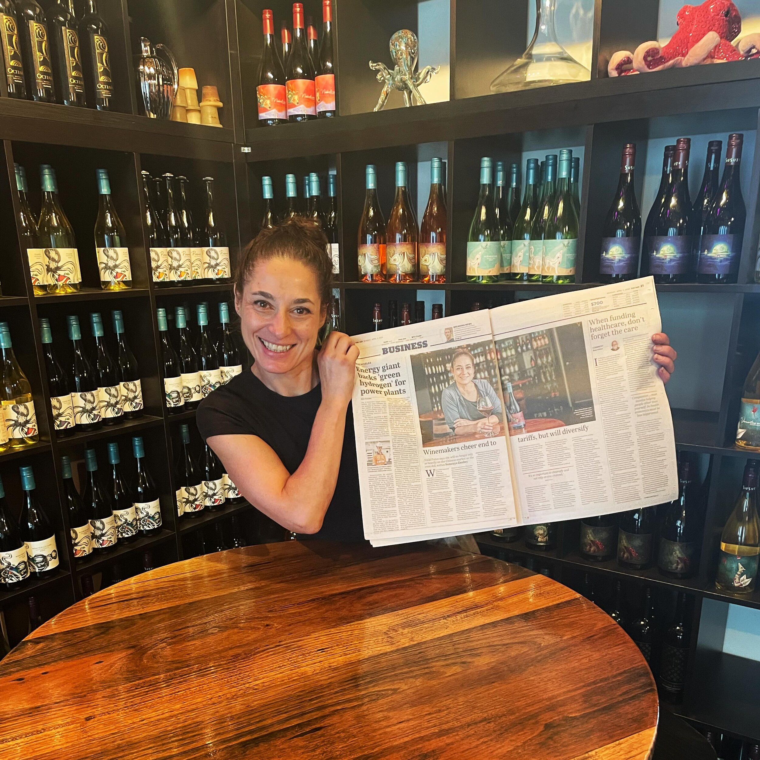 Look who I found in The Age business section today! 🤩🤩

#theage #wine #susuro #wineexport #soexcited #winebusiness #newspaper