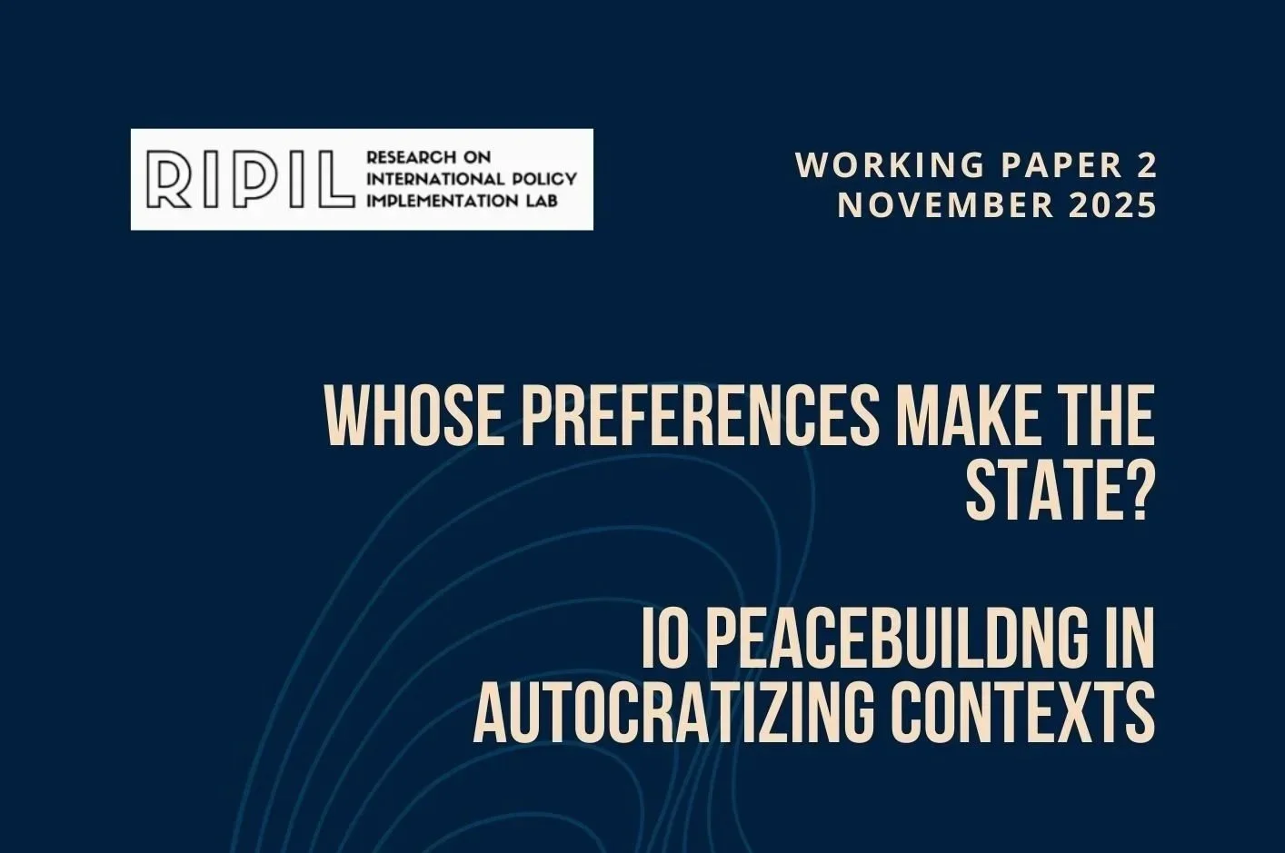 RIPIL Working Paper 2