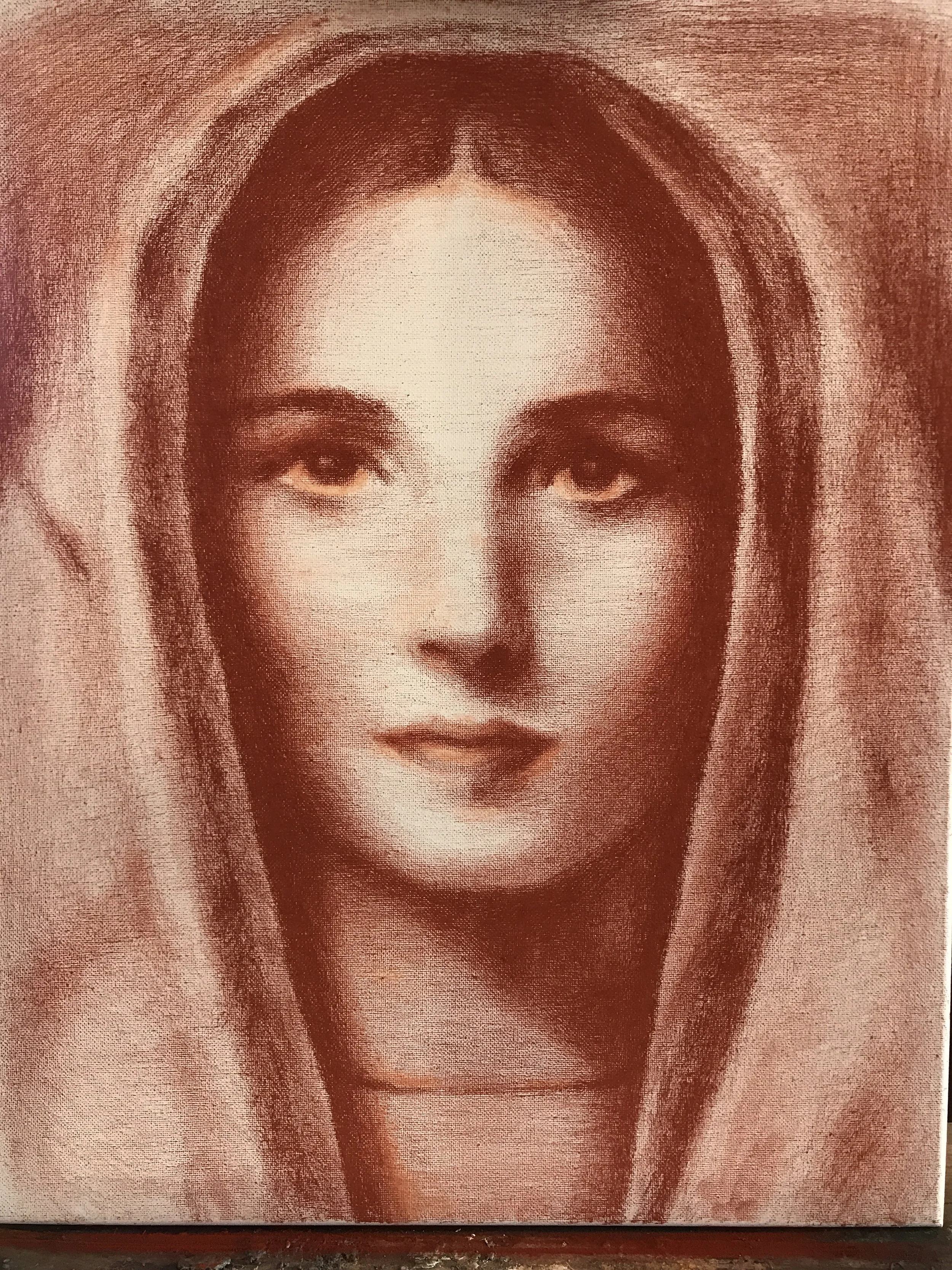 Portrait de la Vierge Marie à la sanguine