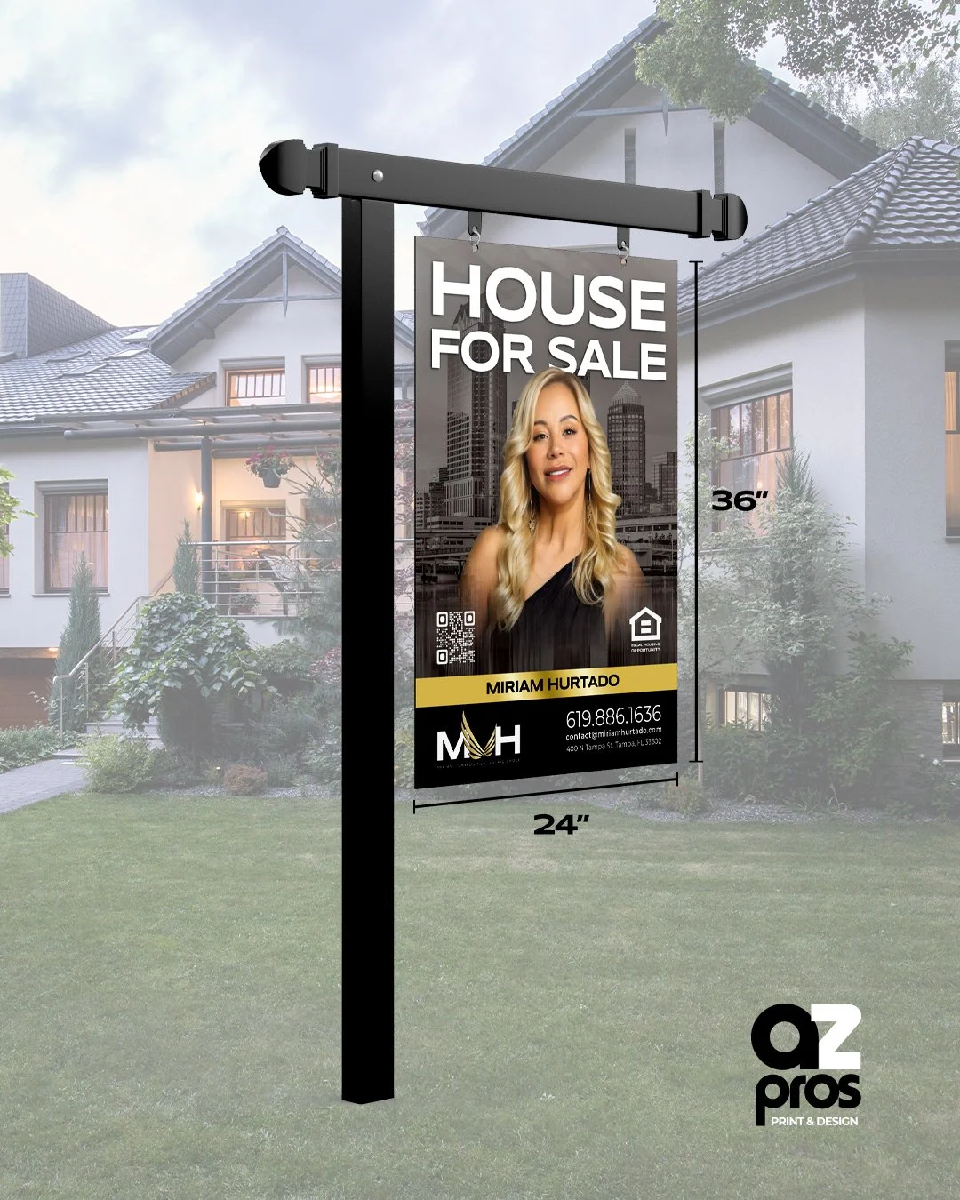 For Sale Sign – 24” x 36” Aluminum, Double-Sided
