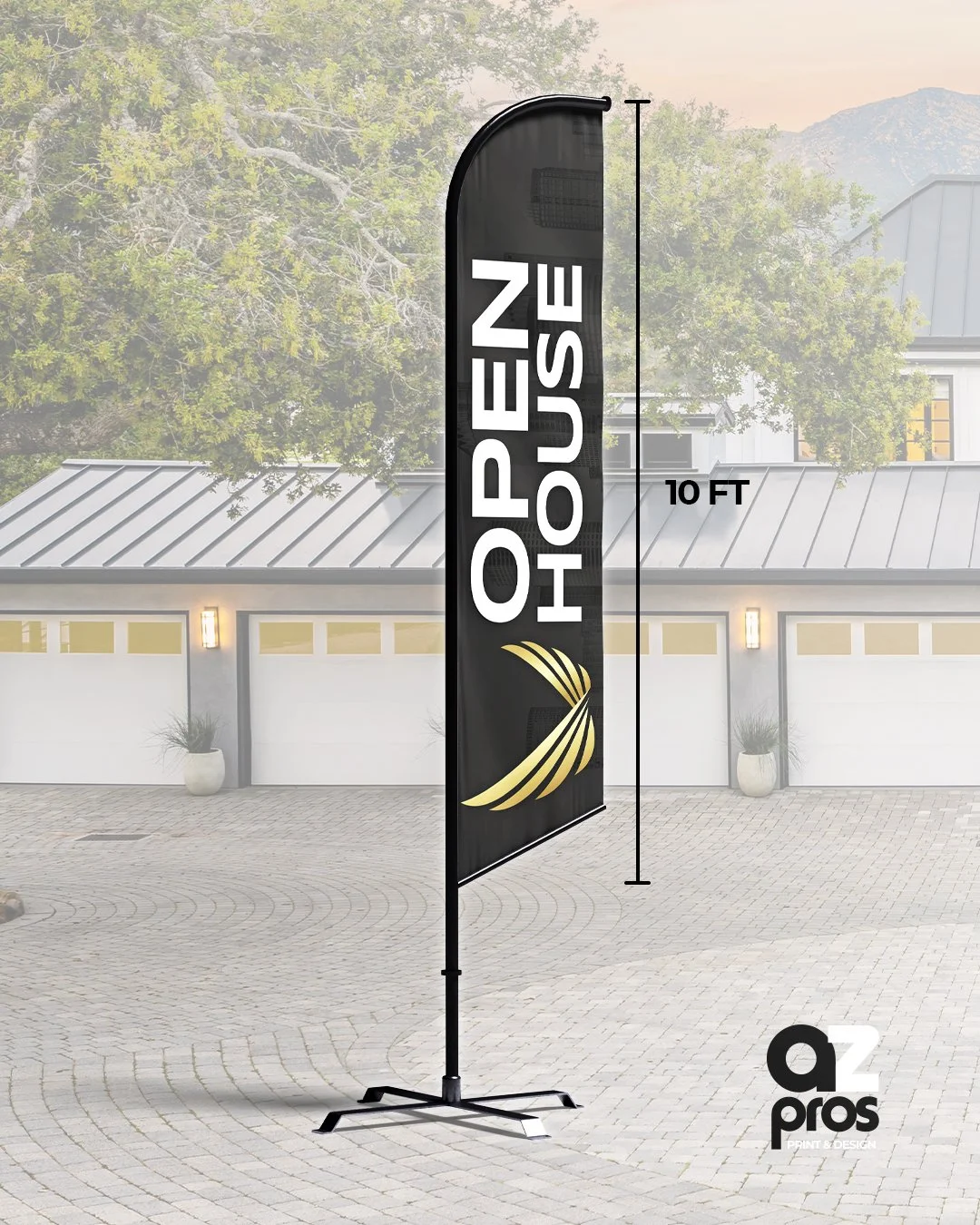 10 ft Feather Flags (Double-Sided) with MH Luxury Design + Shipping INCLUDED