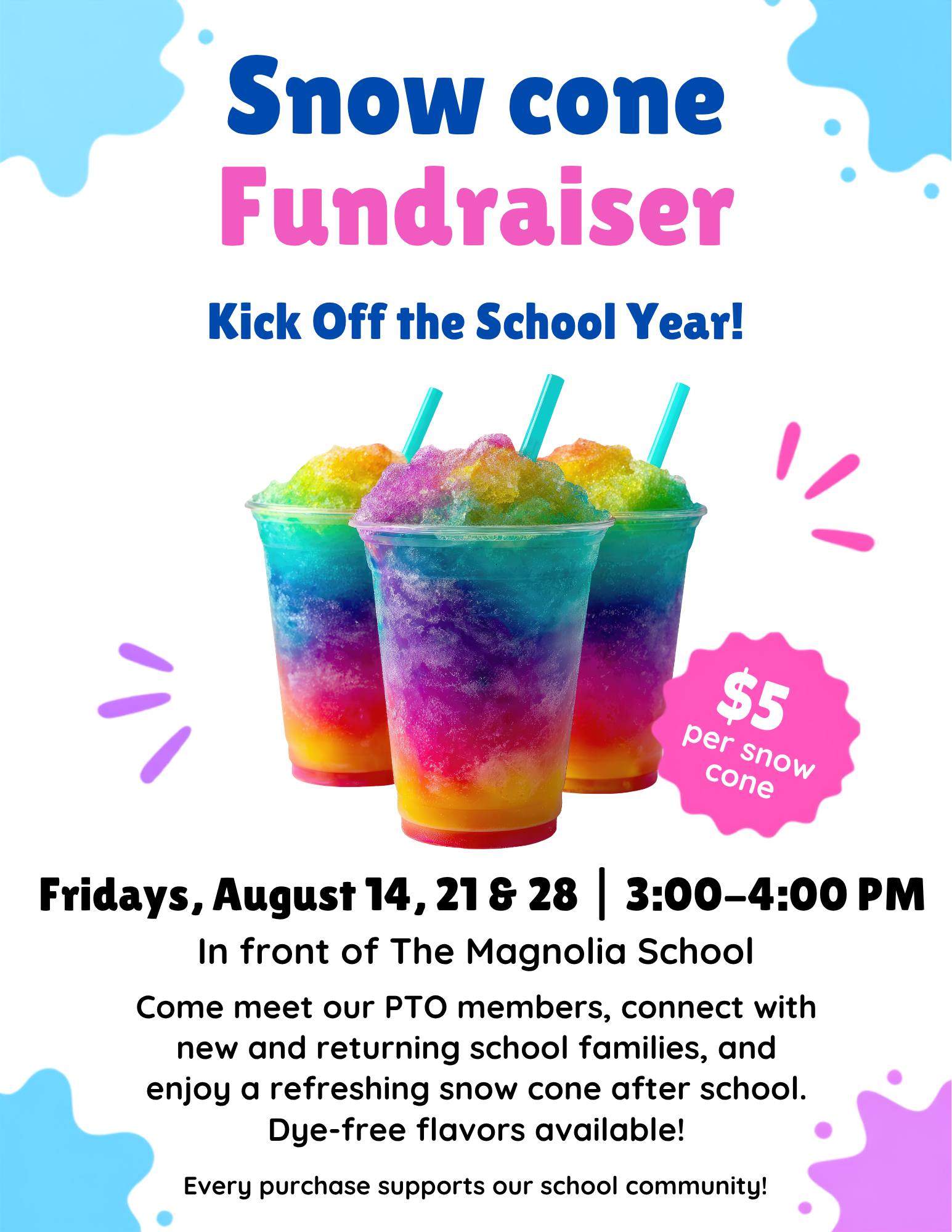 Snow cone Fundraiser