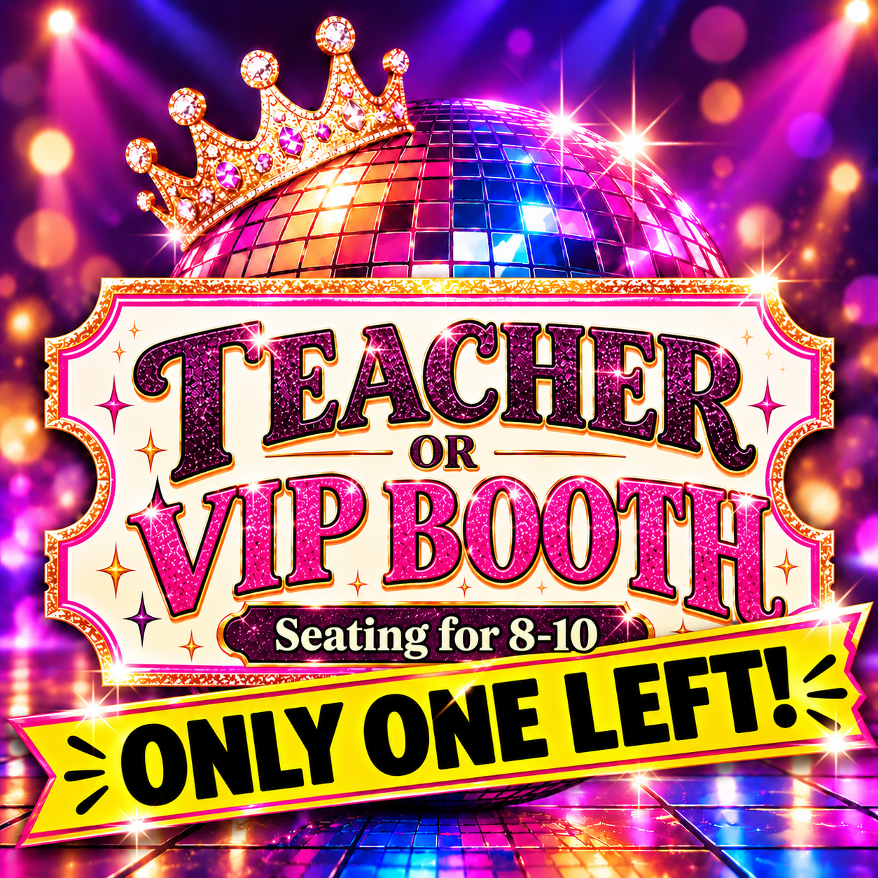 Glittering Disco VIP Booth Sign.png